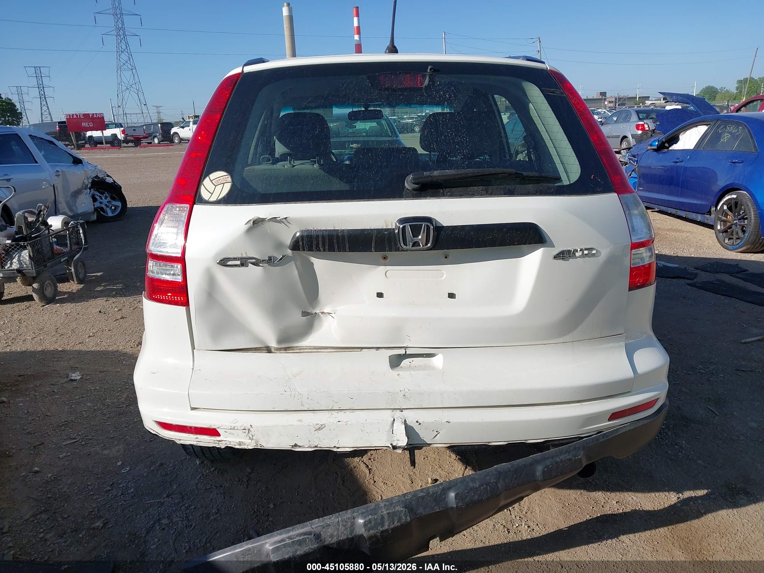 2011 Honda Cr-v Lx White vin: 5J6RE4H35BL117986