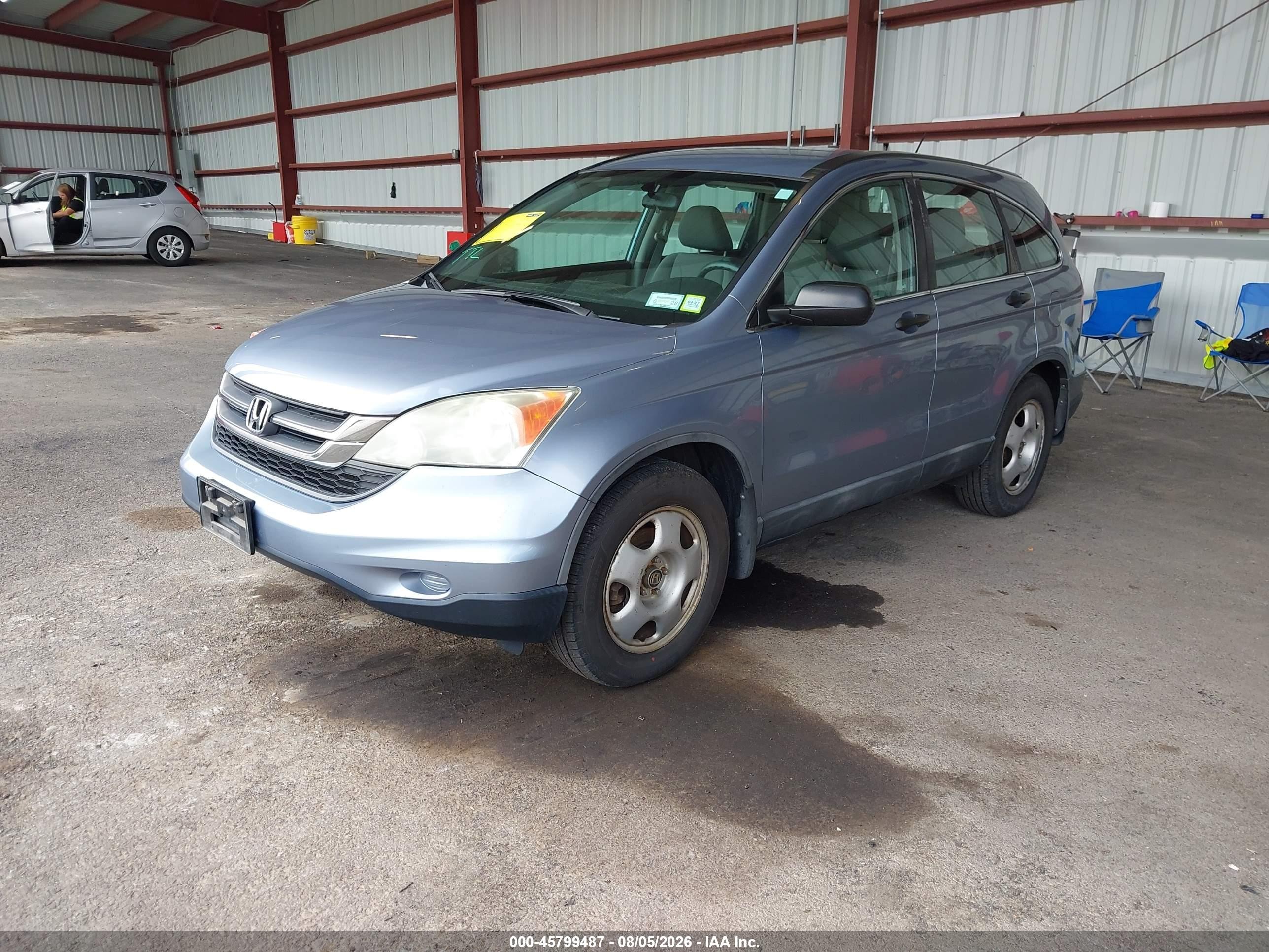 2010 Honda Cr-v Lx Blue vin: 5J6RE4H36AL009021