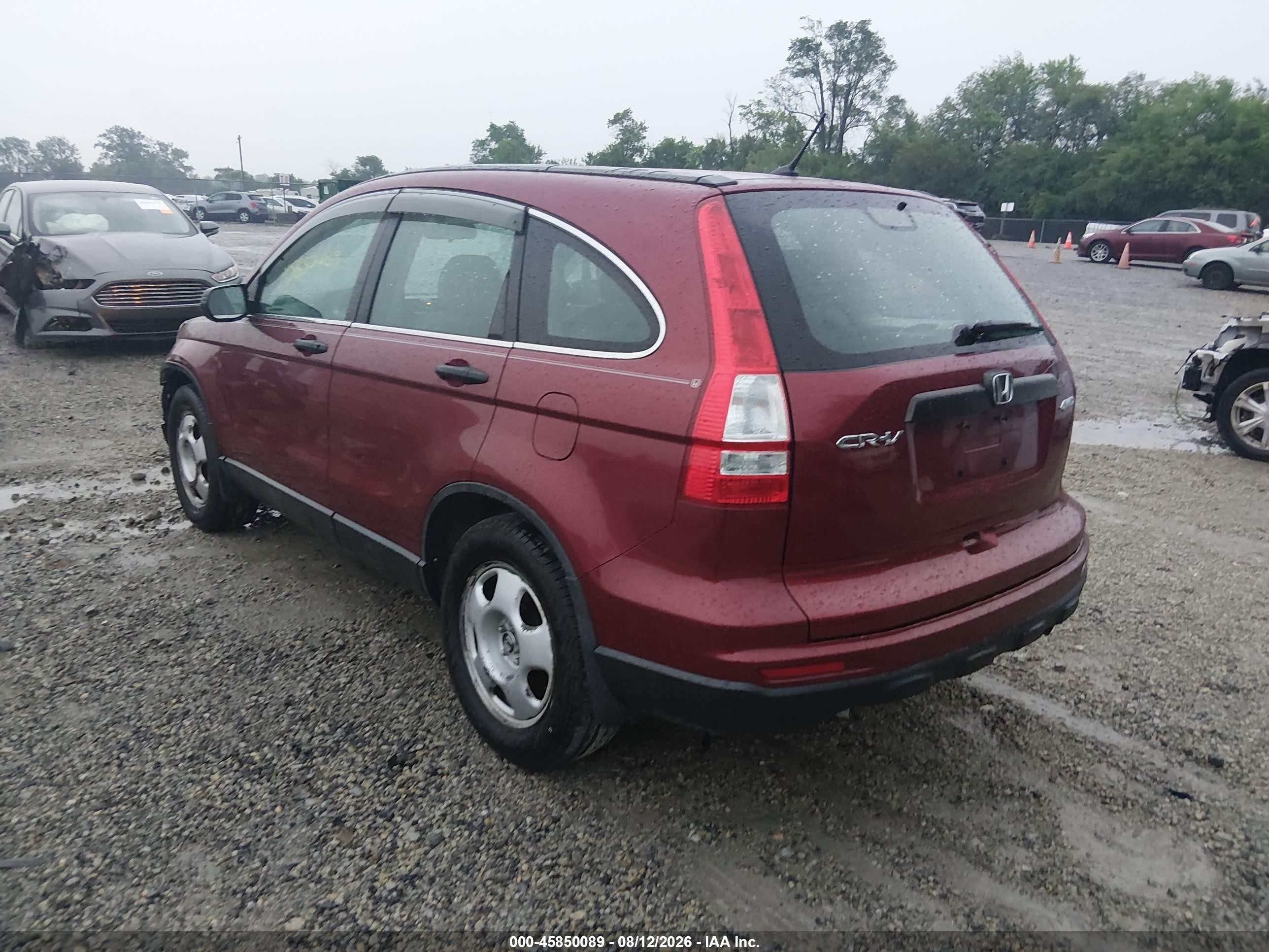 2010 Honda Cr-v Lx Red vin: 5J6RE4H36AL010136