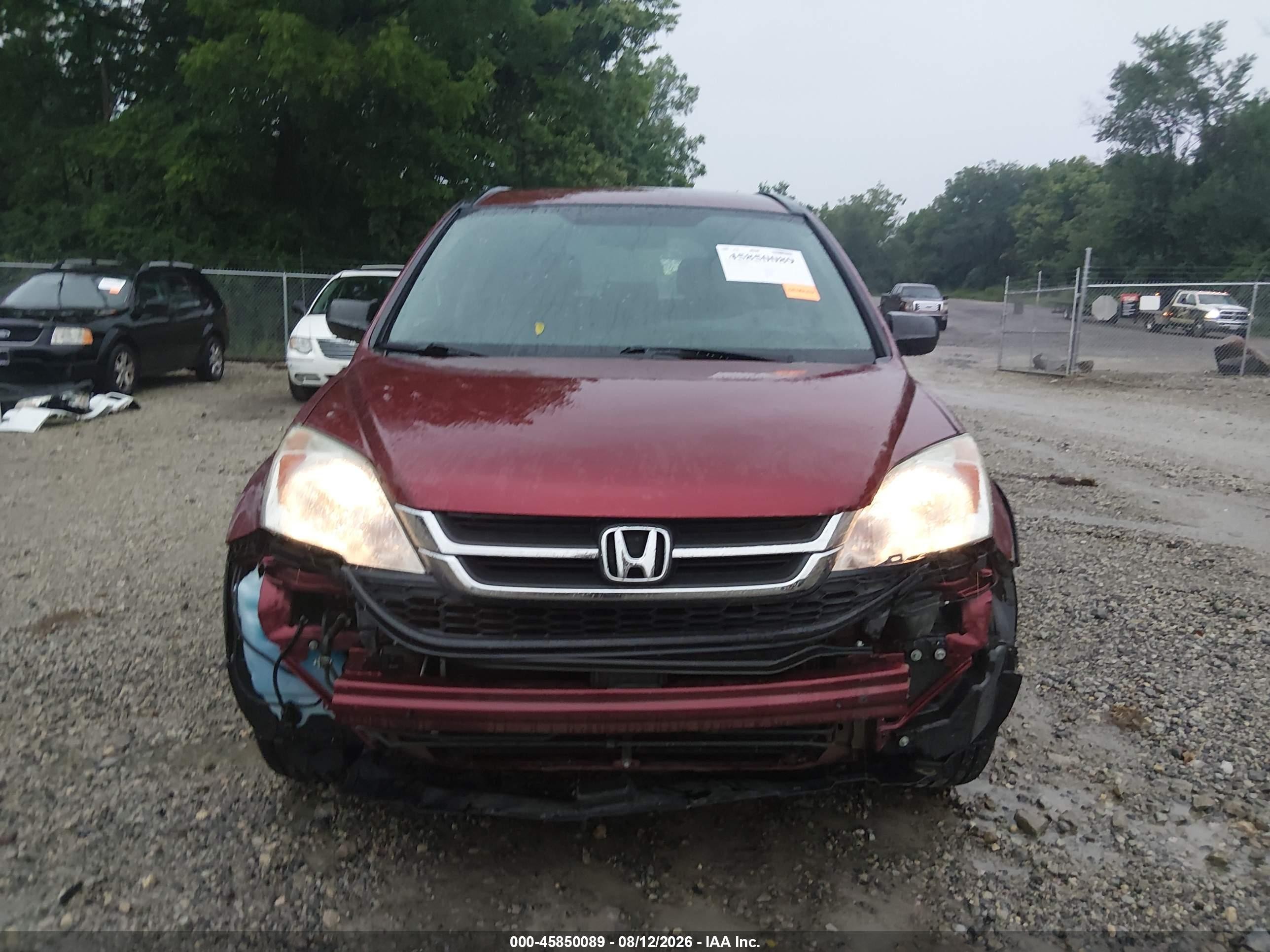 2010 Honda Cr-v Lx Red vin: 5J6RE4H36AL010136