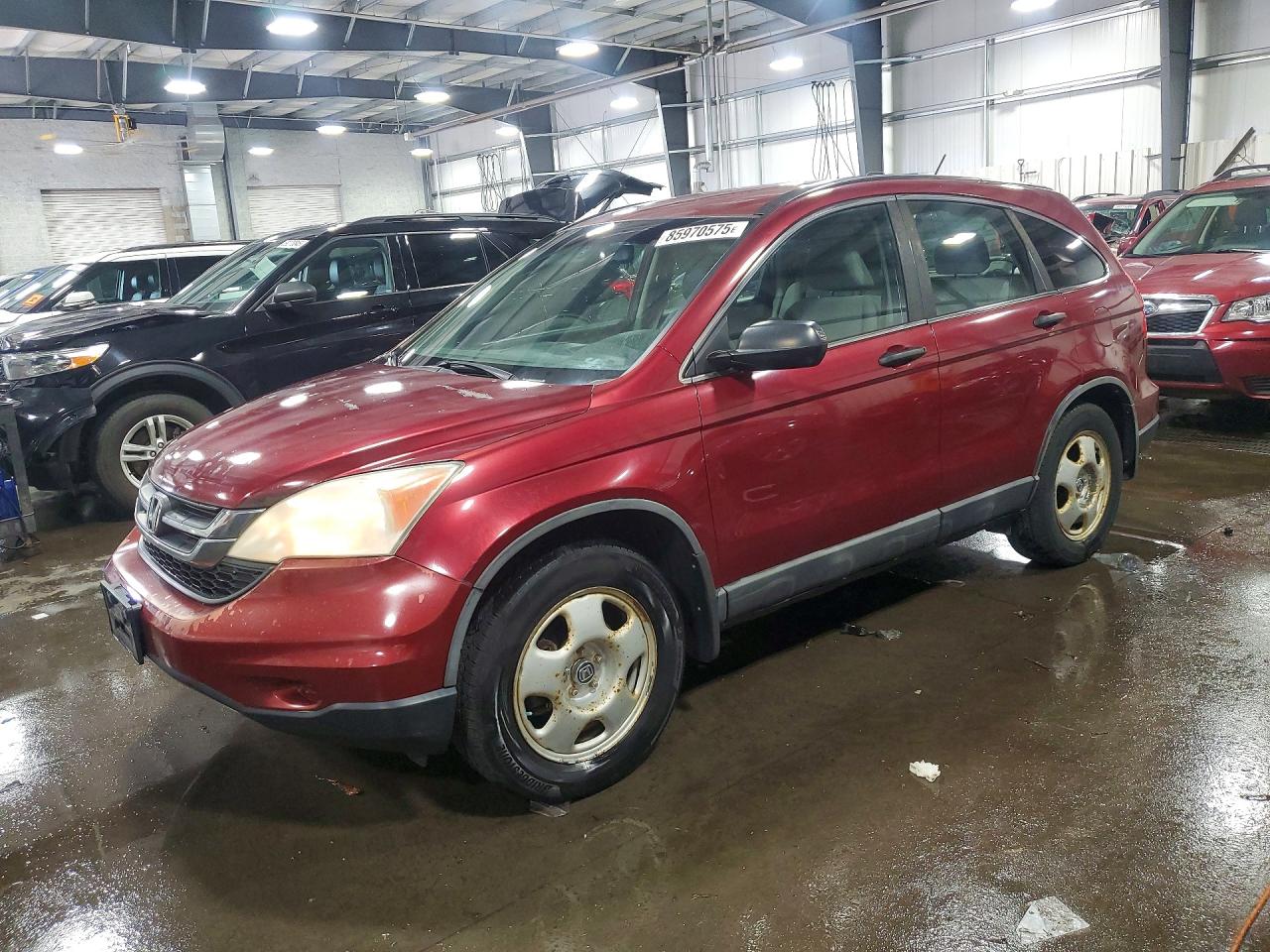 2010 Honda Cr-v Lx Maroon vin: 5J6RE4H36AL010346