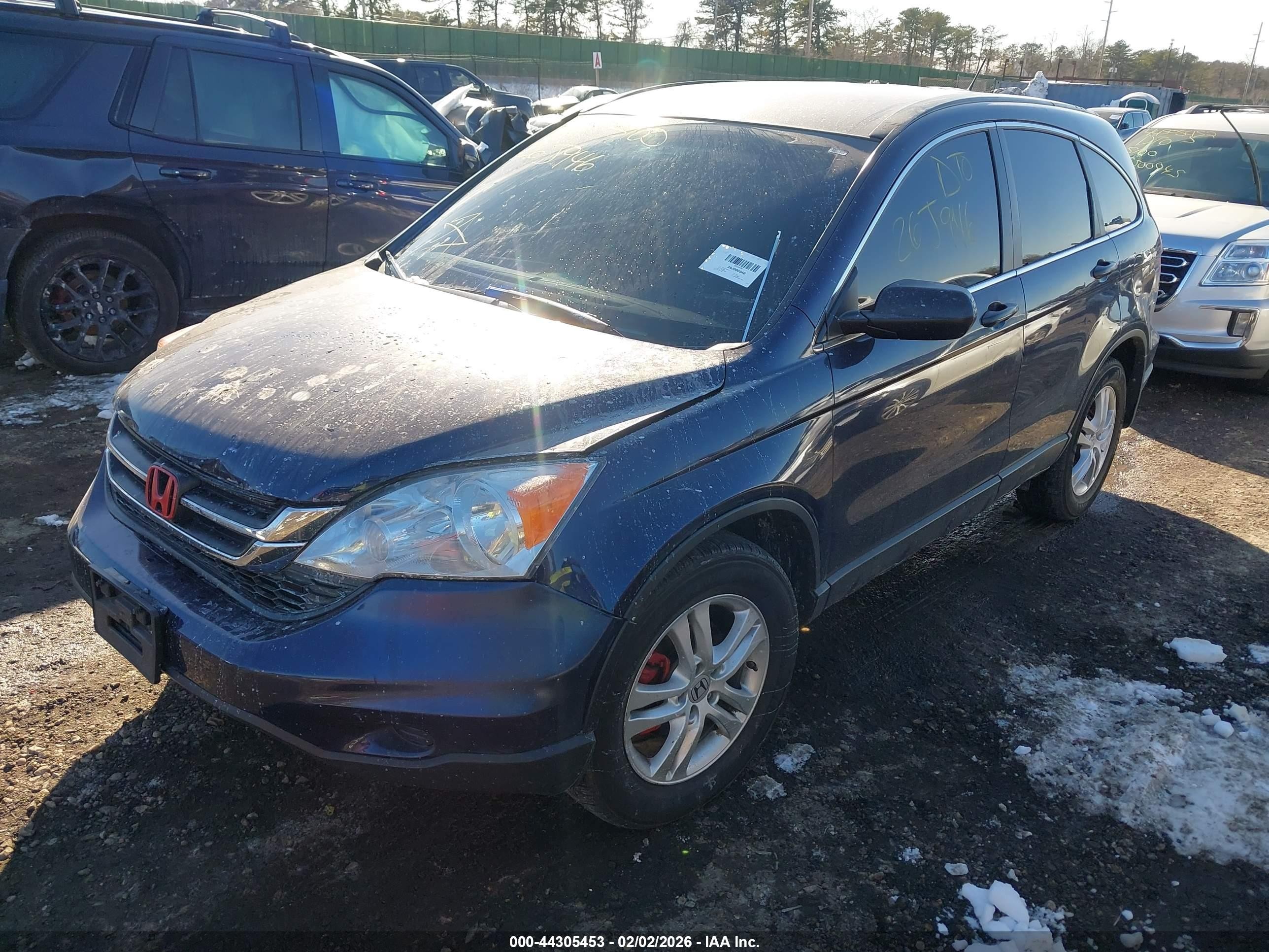 2010 Honda Cr-v Lx Blue vin: 5J6RE4H36AL011027