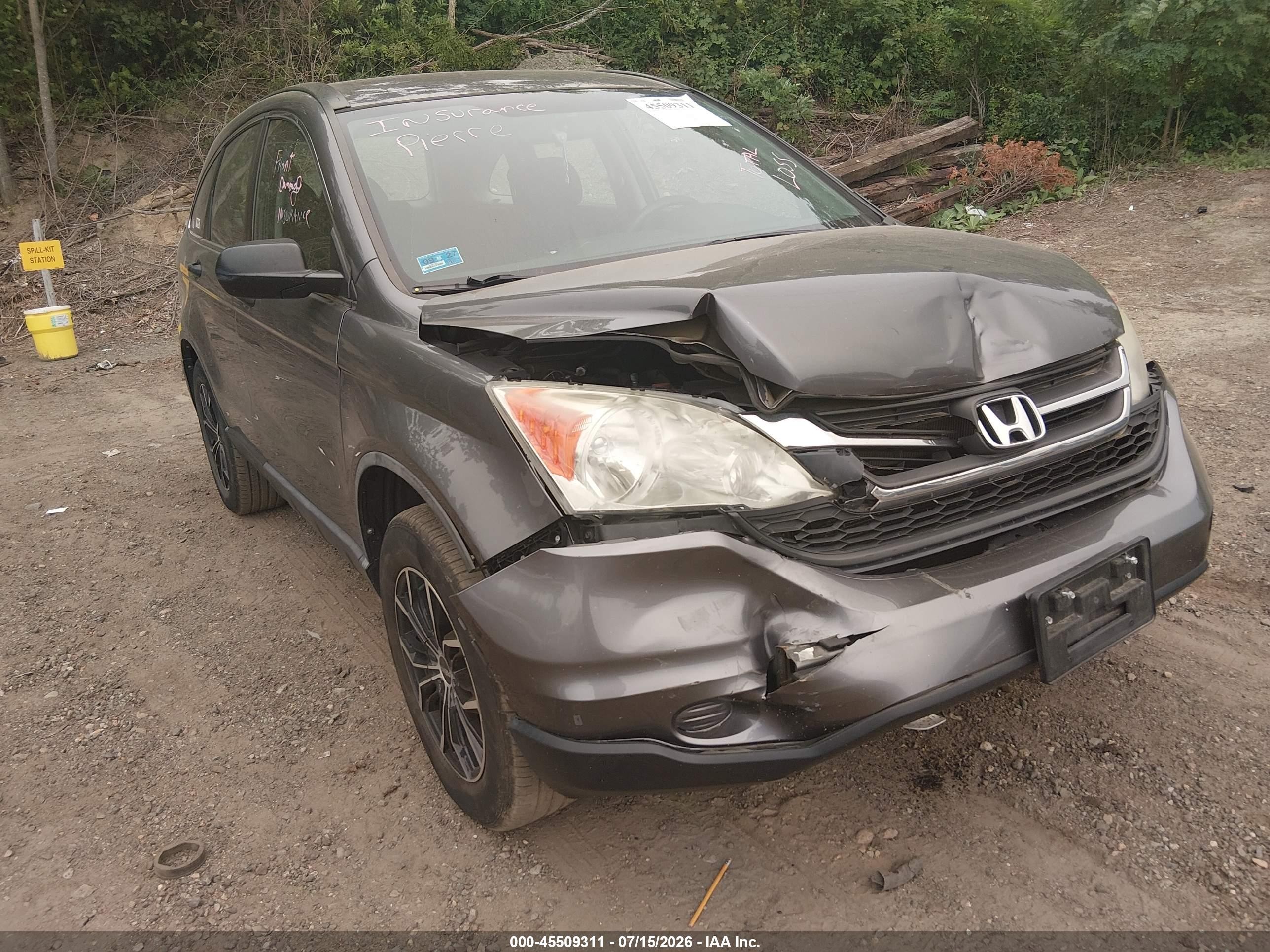 2010 Honda Cr-v Lx Gray vin: 5J6RE4H36AL030676