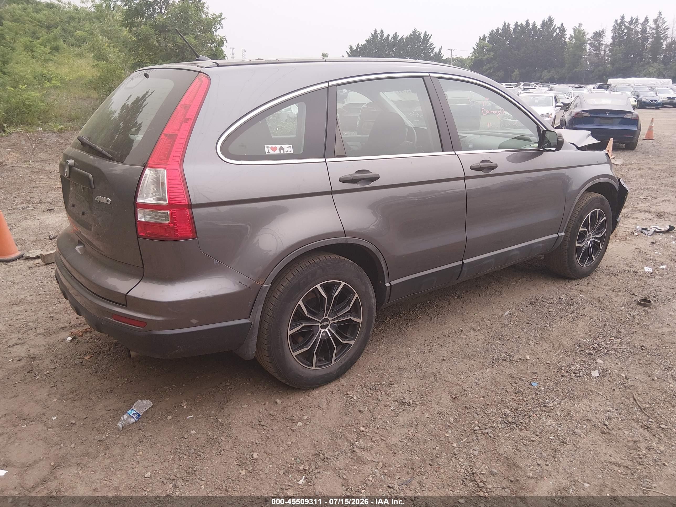 2010 Honda Cr-v Lx Gray vin: 5J6RE4H36AL030676