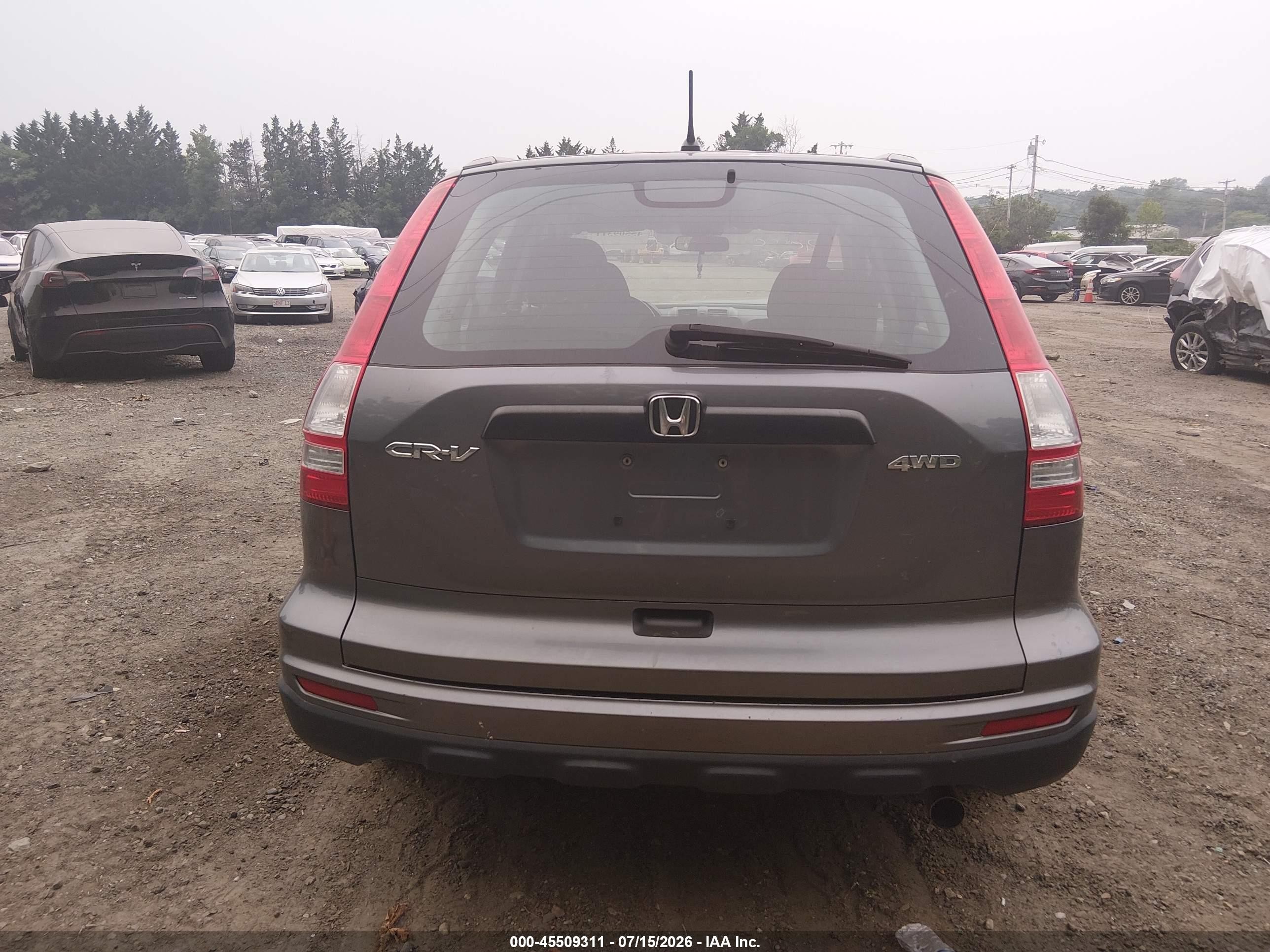 2010 Honda Cr-v Lx Gray vin: 5J6RE4H36AL030676