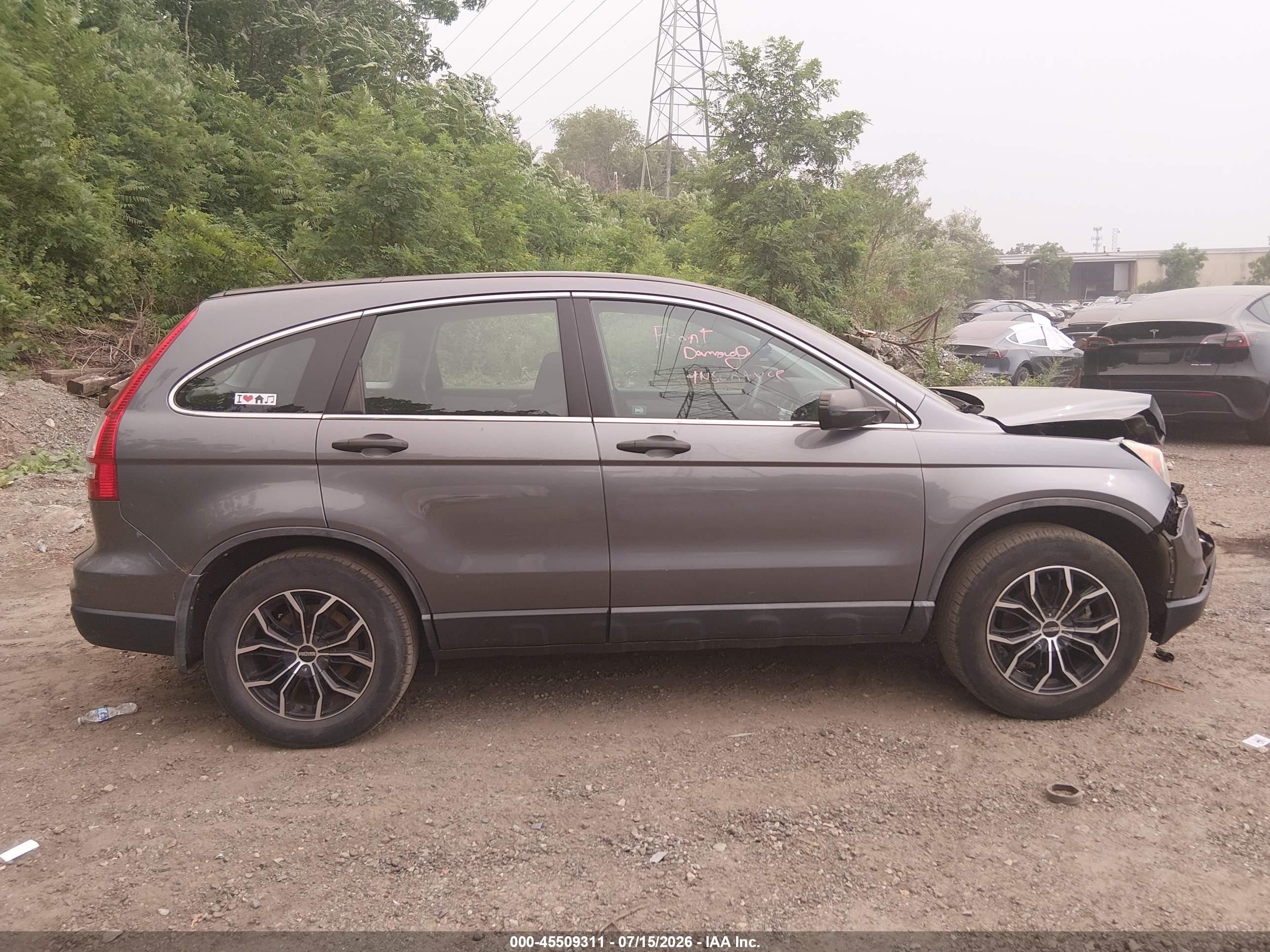 2010 Honda Cr-v Lx Gray vin: 5J6RE4H36AL030676