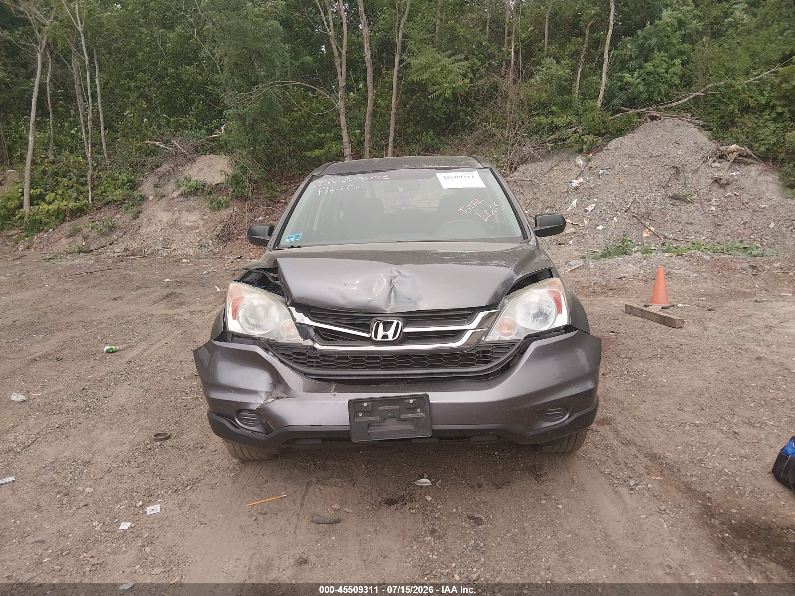 2010 Honda Cr-v Lx Gray vin: 5J6RE4H36AL030676
