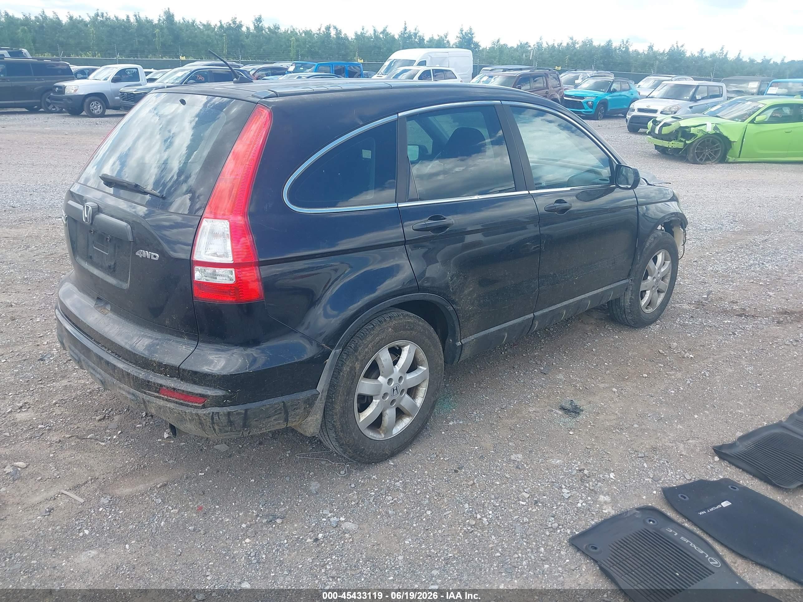2010 Honda Cr-v Lx Black vin: 5J6RE4H36AL051866