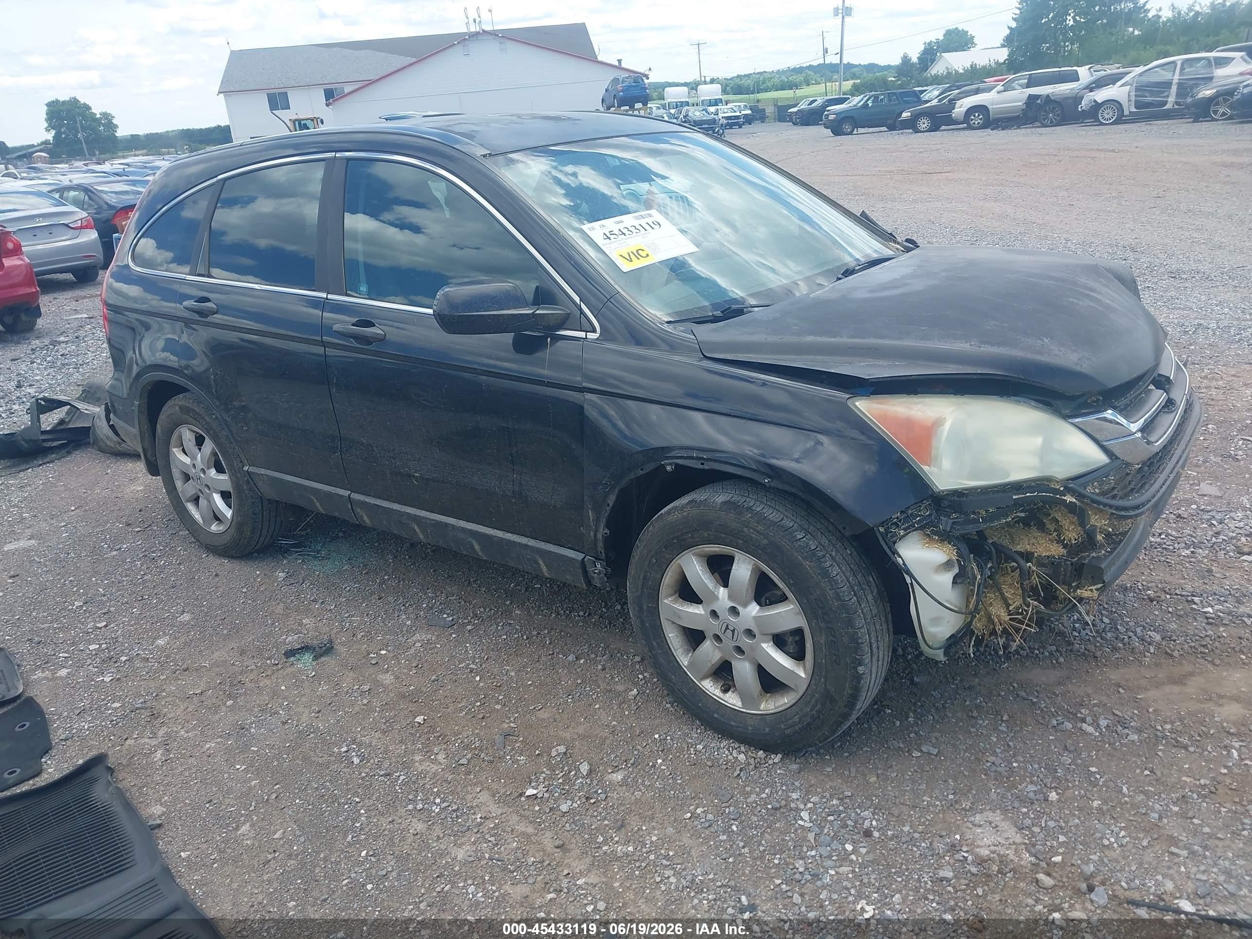 2010 Honda Cr-v Lx Black vin: 5J6RE4H36AL051866