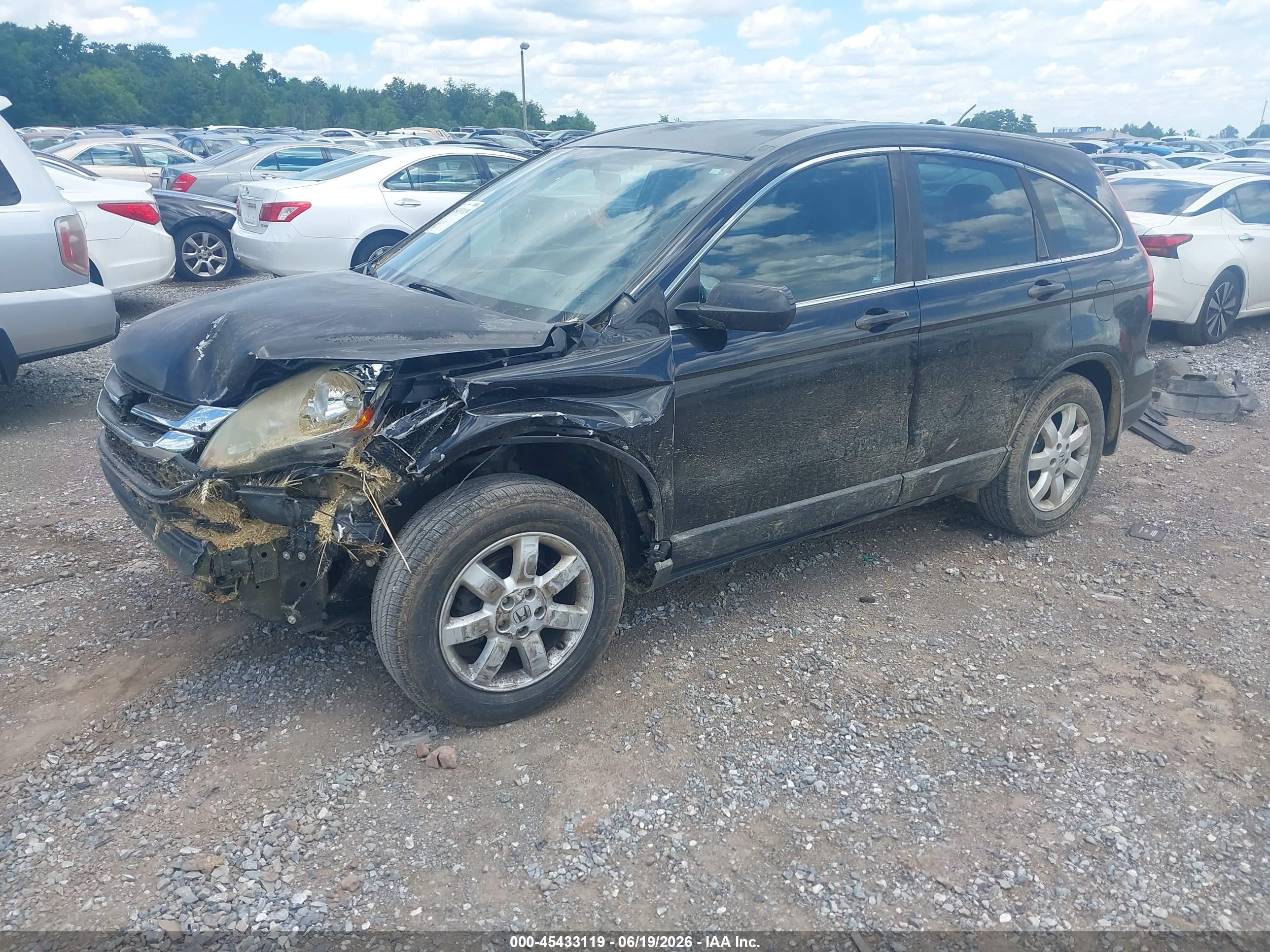 2010 Honda Cr-v Lx Black vin: 5J6RE4H36AL051866
