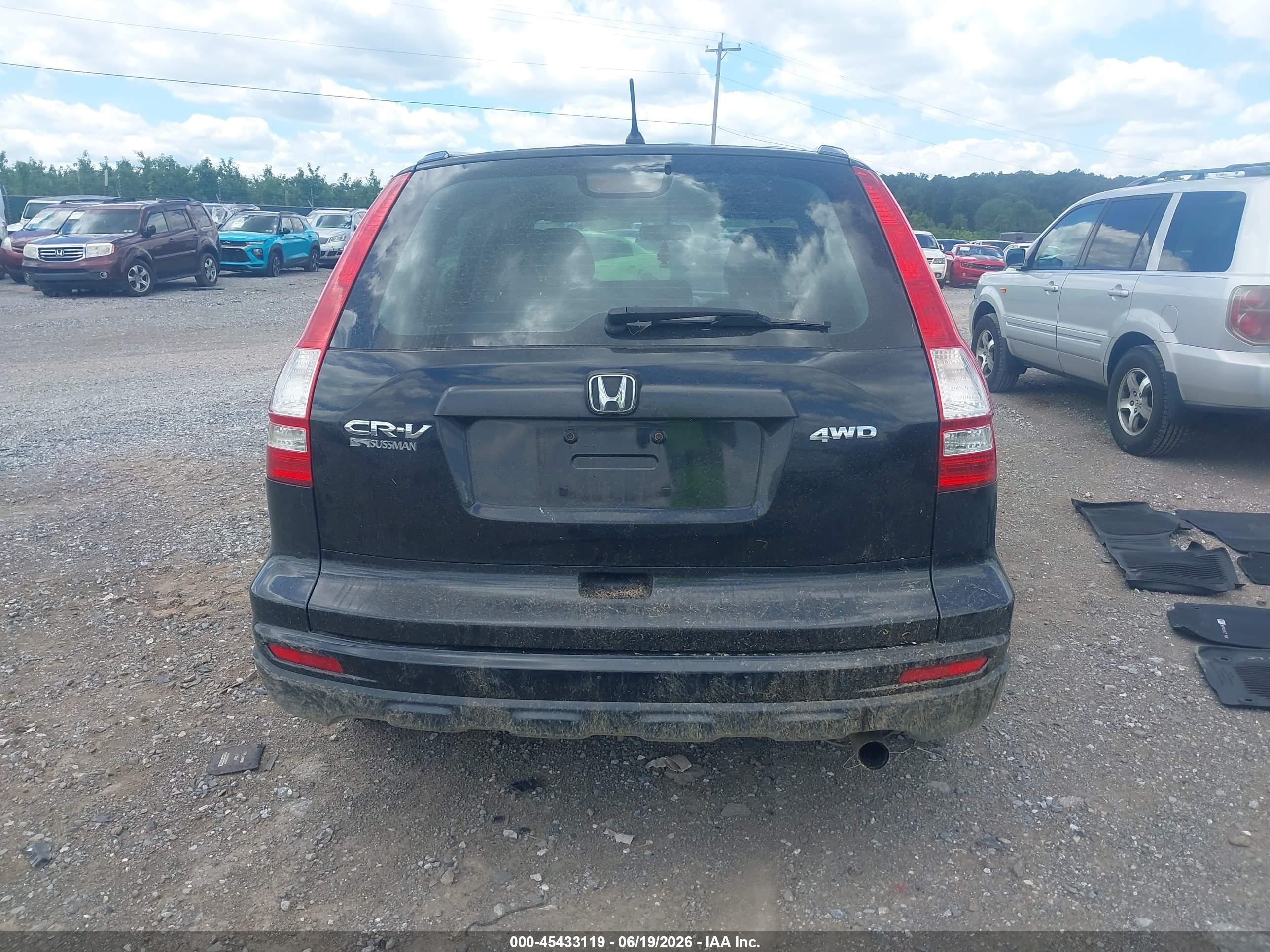 2010 Honda Cr-v Lx Black vin: 5J6RE4H36AL051866