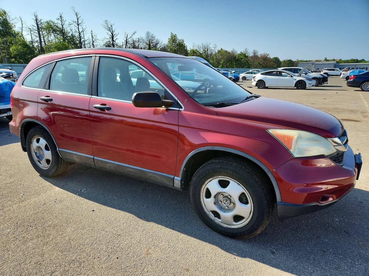 2010 Honda Cr-v Lx Red vin: 5J6RE4H36AL055898