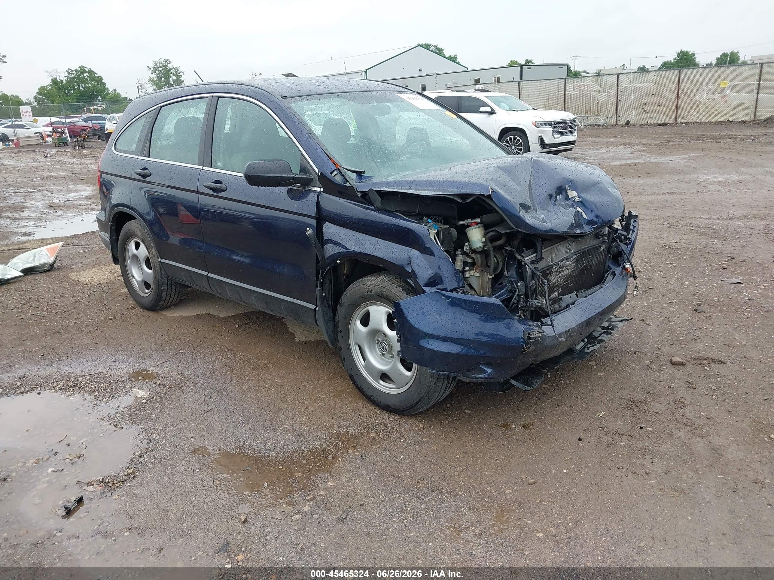 2010 Honda Cr-v Lx Blue vin: 5J6RE4H36AL060907