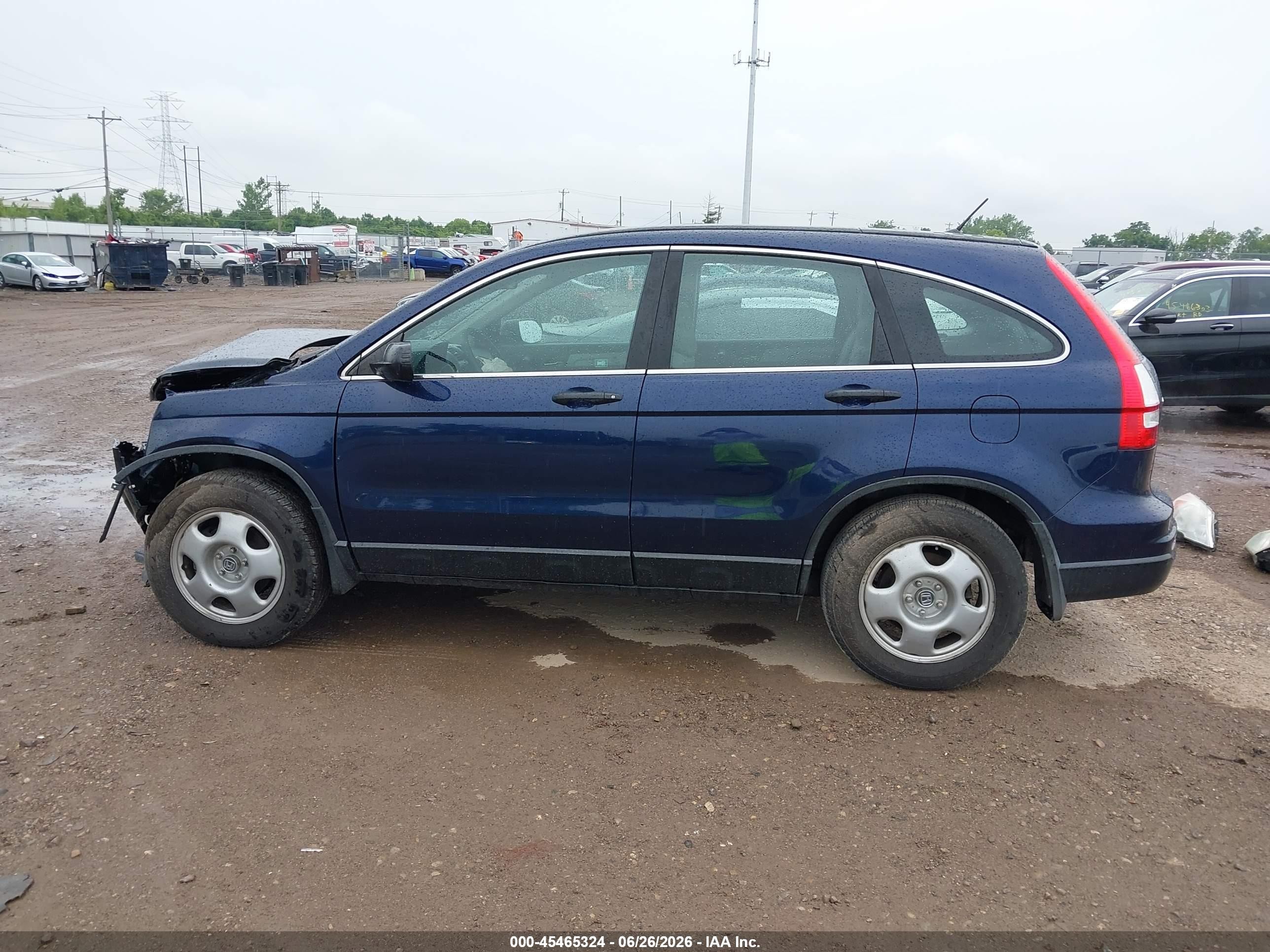 2010 Honda Cr-v Lx Blue vin: 5J6RE4H36AL060907