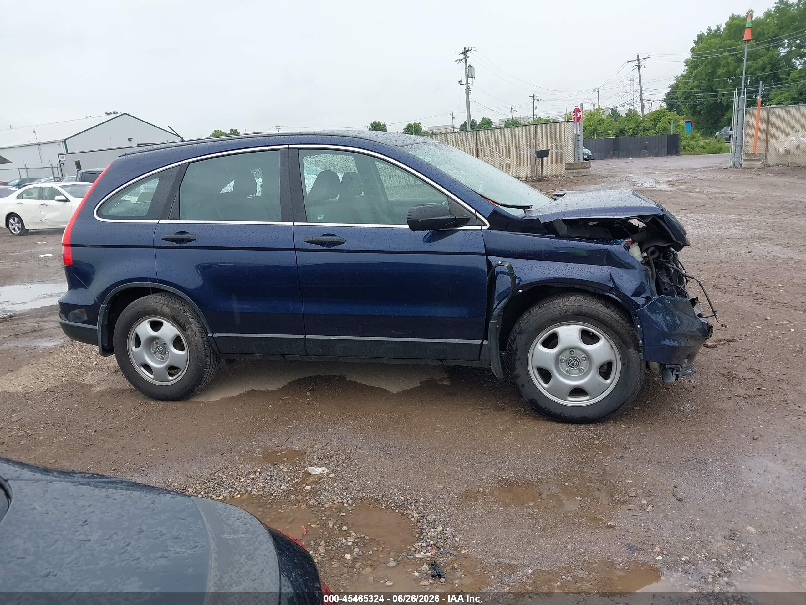 2010 Honda Cr-v Lx Blue vin: 5J6RE4H36AL060907