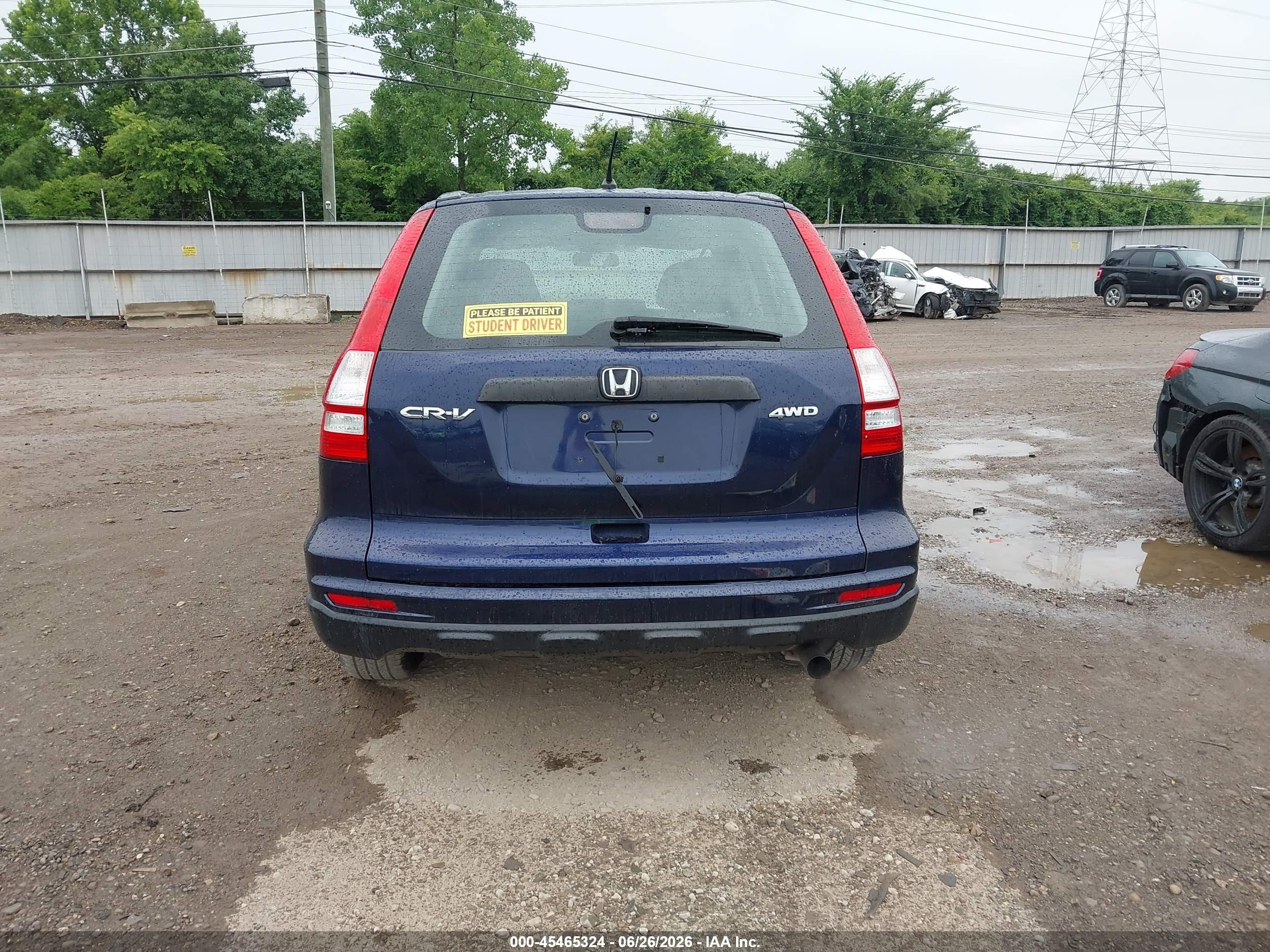 2010 Honda Cr-v Lx Blue vin: 5J6RE4H36AL060907