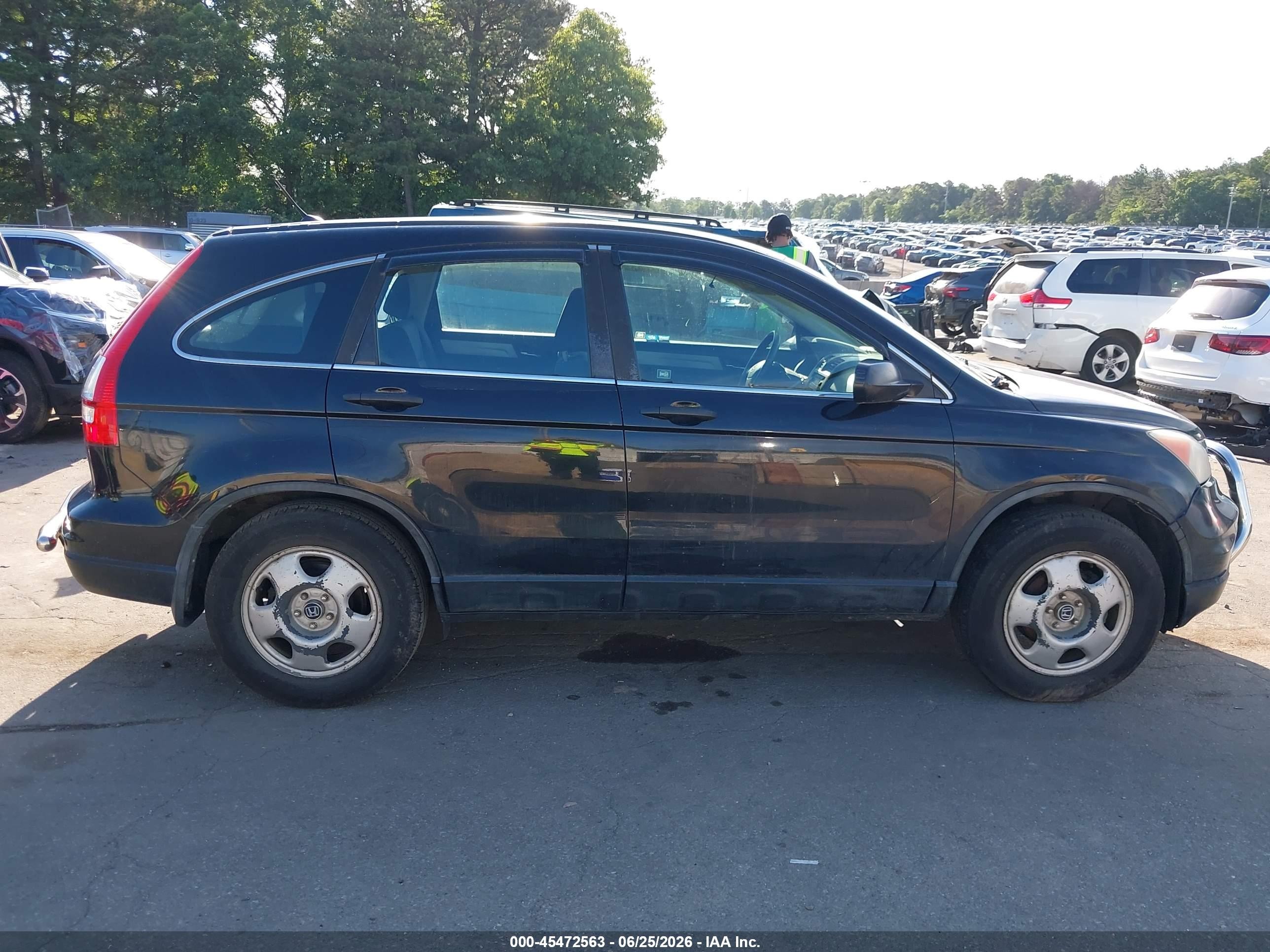 2010 Honda Cr-v Lx Black vin: 5J6RE4H36AL063029