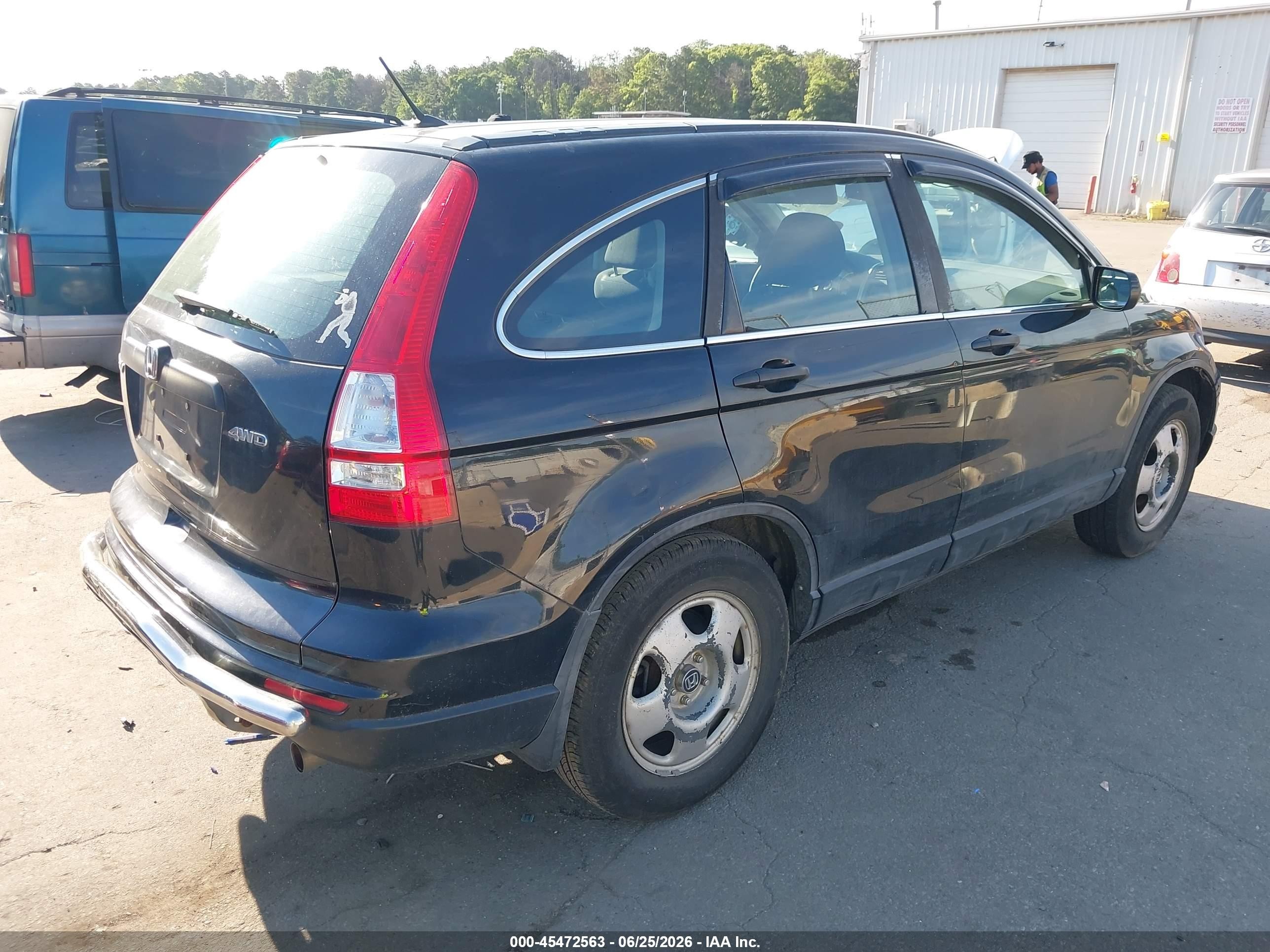 2010 Honda Cr-v Lx Black vin: 5J6RE4H36AL063029
