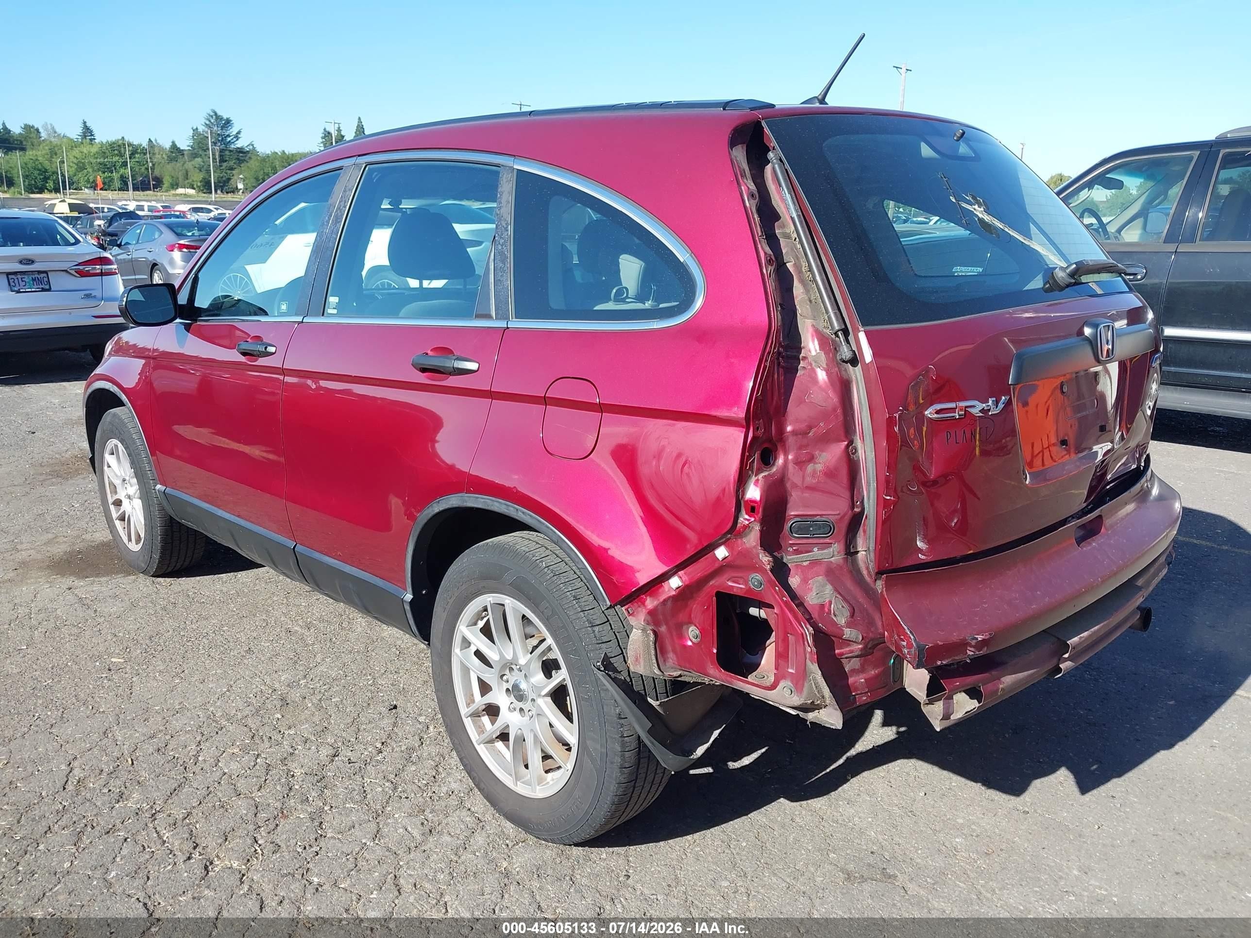 2010 Honda Cr-v Lx Red vin: 5J6RE4H36AL089727