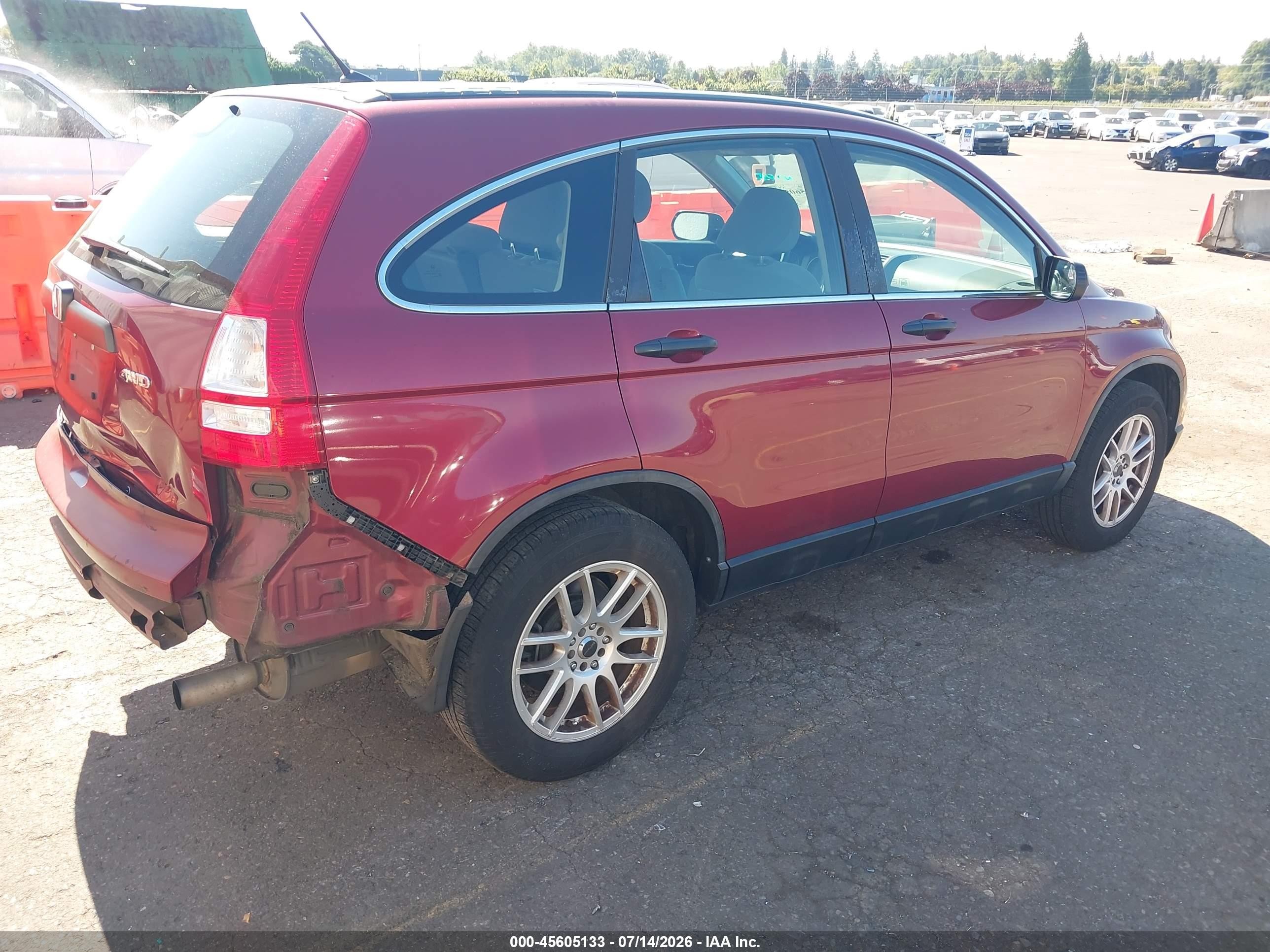 2010 Honda Cr-v Lx Red vin: 5J6RE4H36AL089727