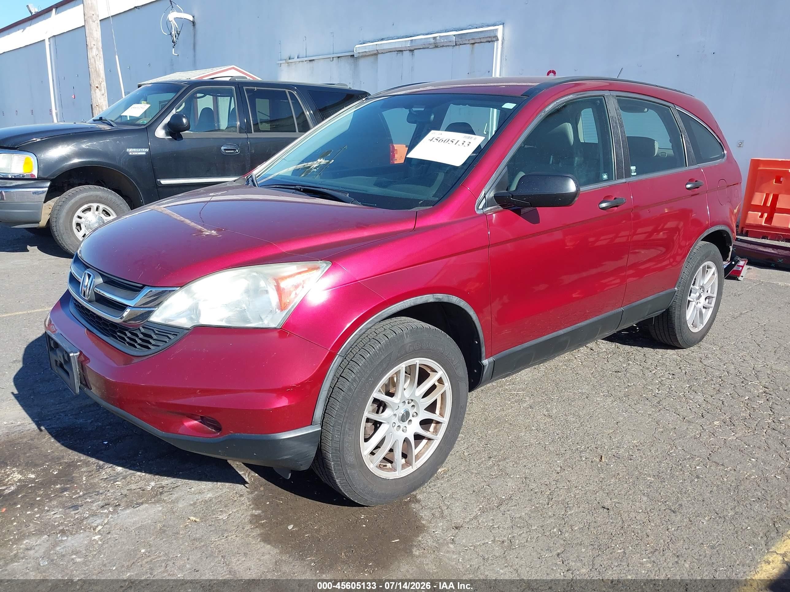 2010 Honda Cr-v Lx Red vin: 5J6RE4H36AL089727