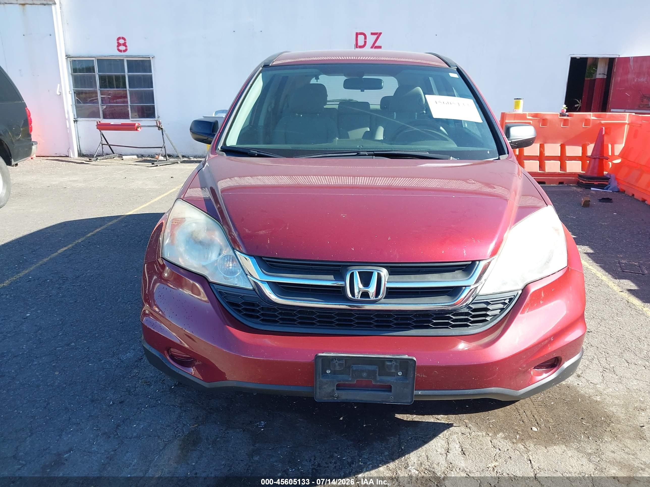 2010 Honda Cr-v Lx Red vin: 5J6RE4H36AL089727