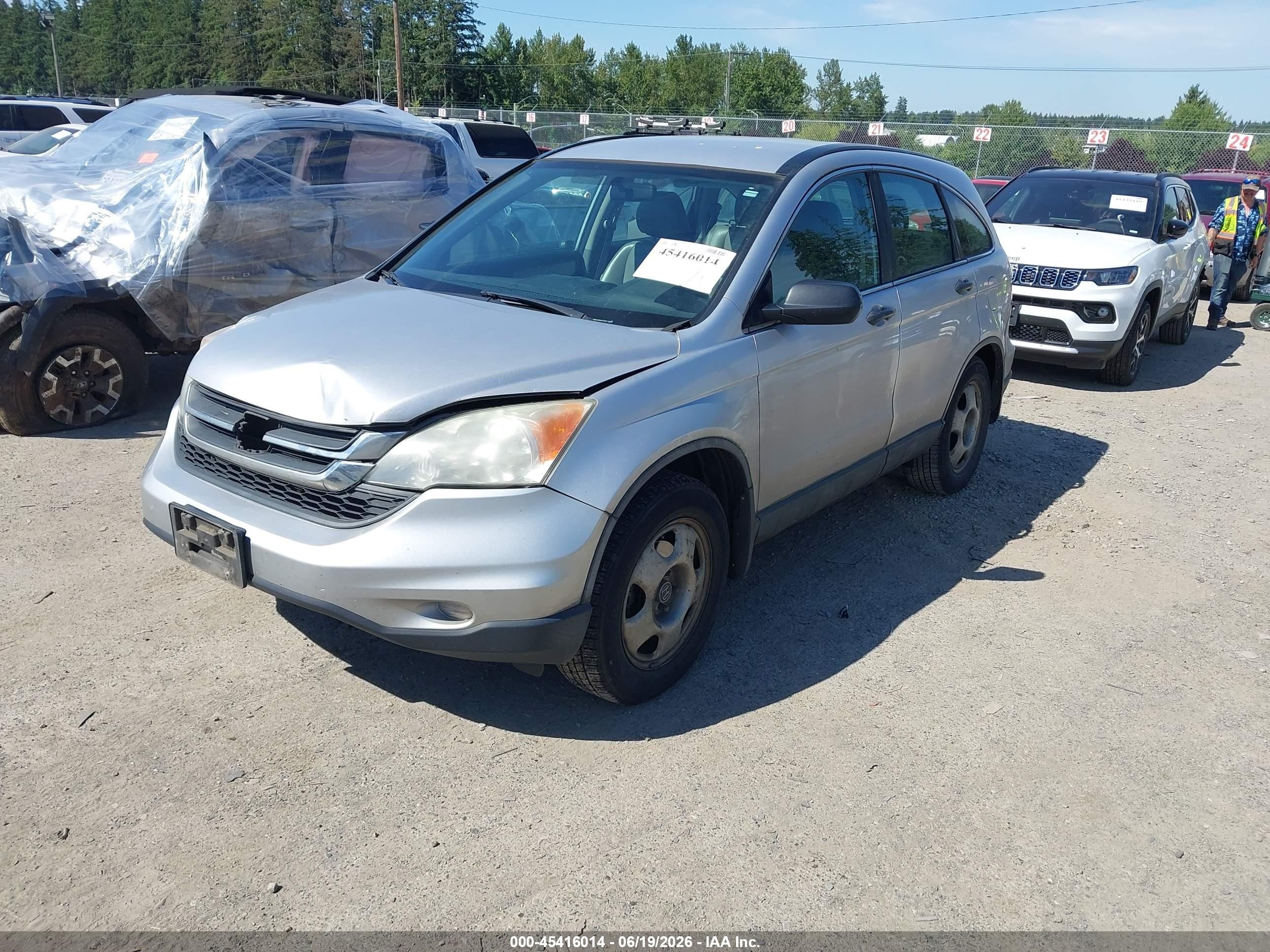 2011 Honda Cr-v Lx Silver vin: 5J6RE4H36BL079555