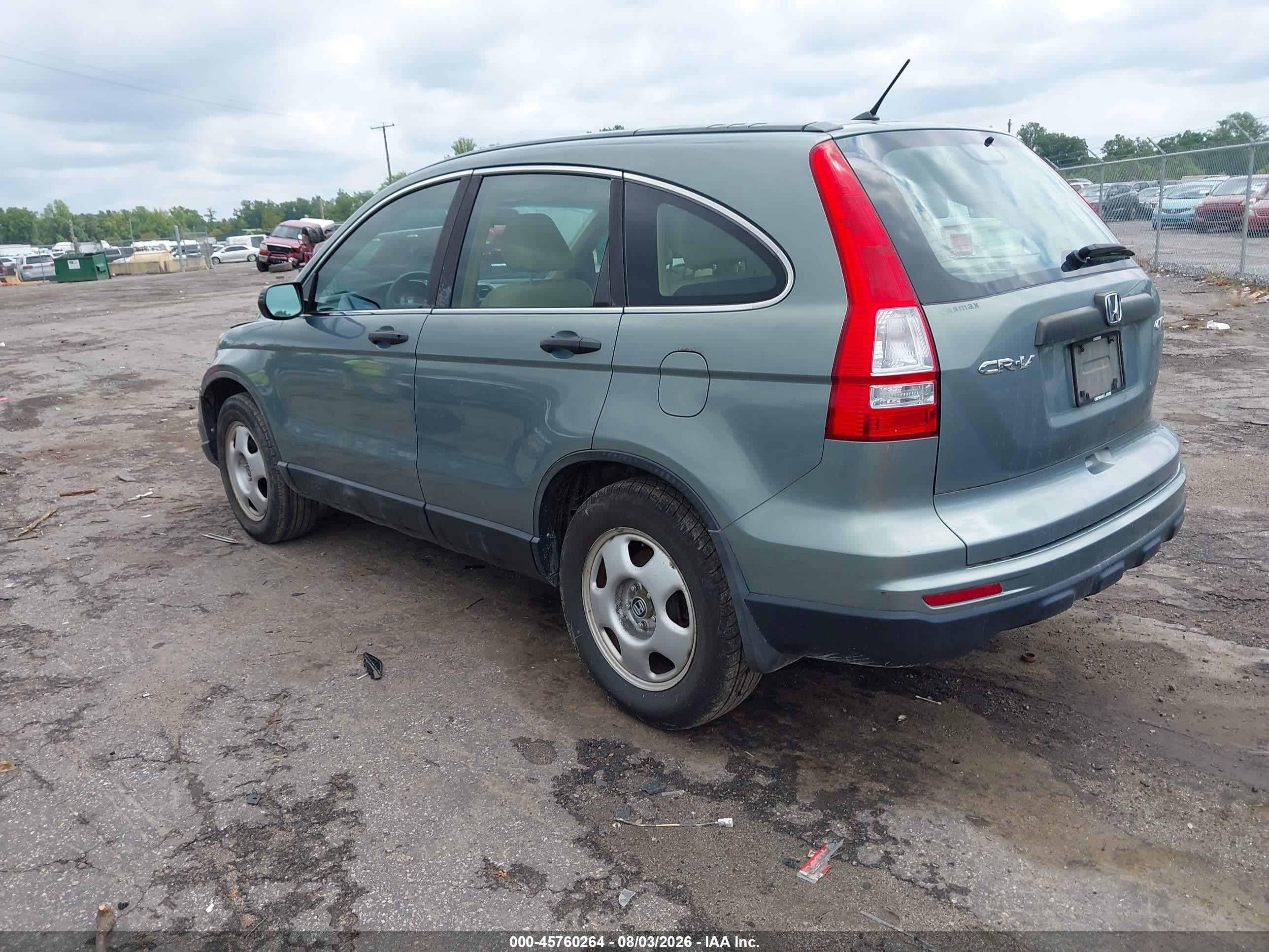 2011 Honda Cr-v Lx Teal vin: 5J6RE4H36BL093200