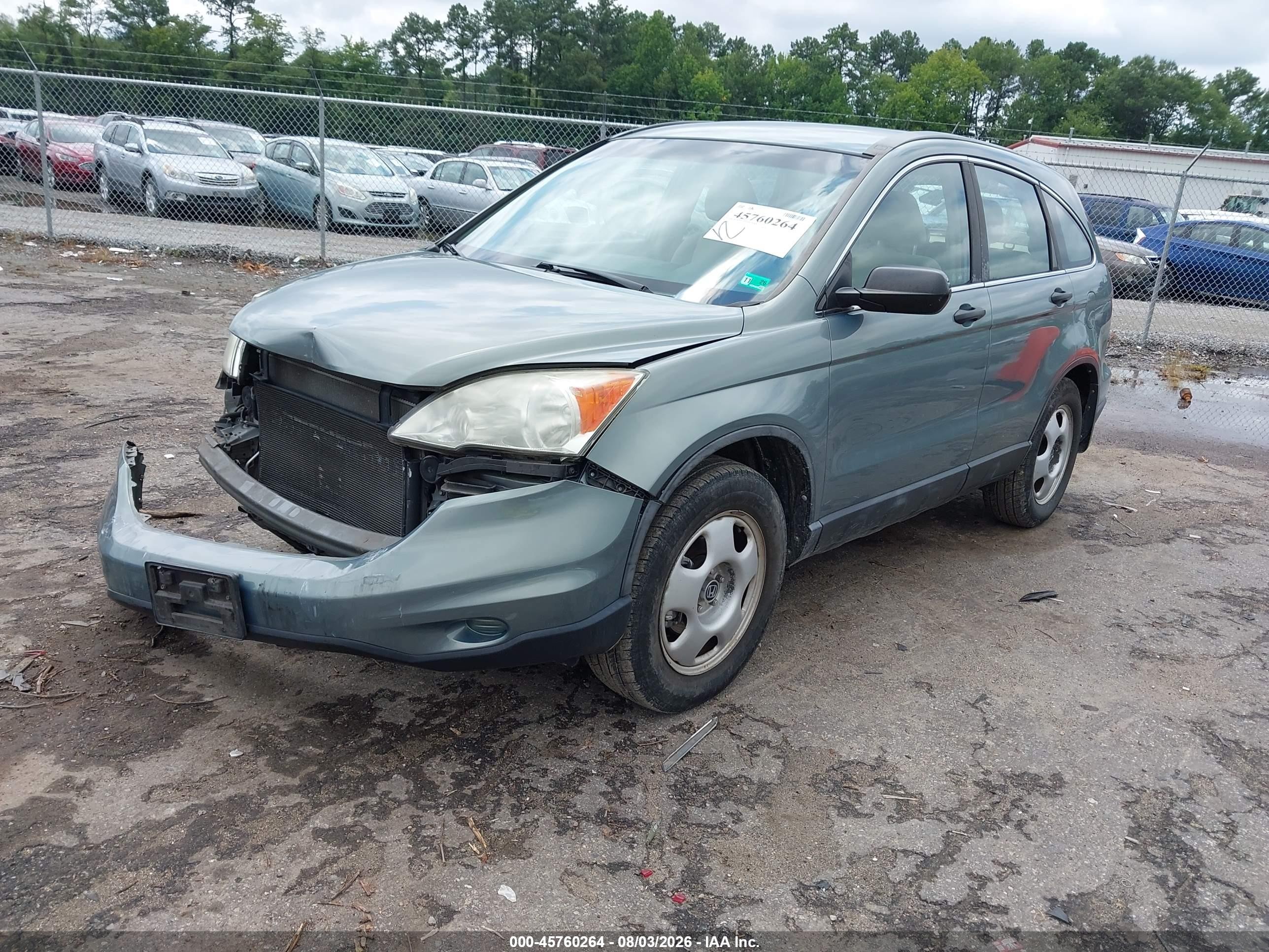 2011 Honda Cr-v Lx Teal vin: 5J6RE4H36BL093200
