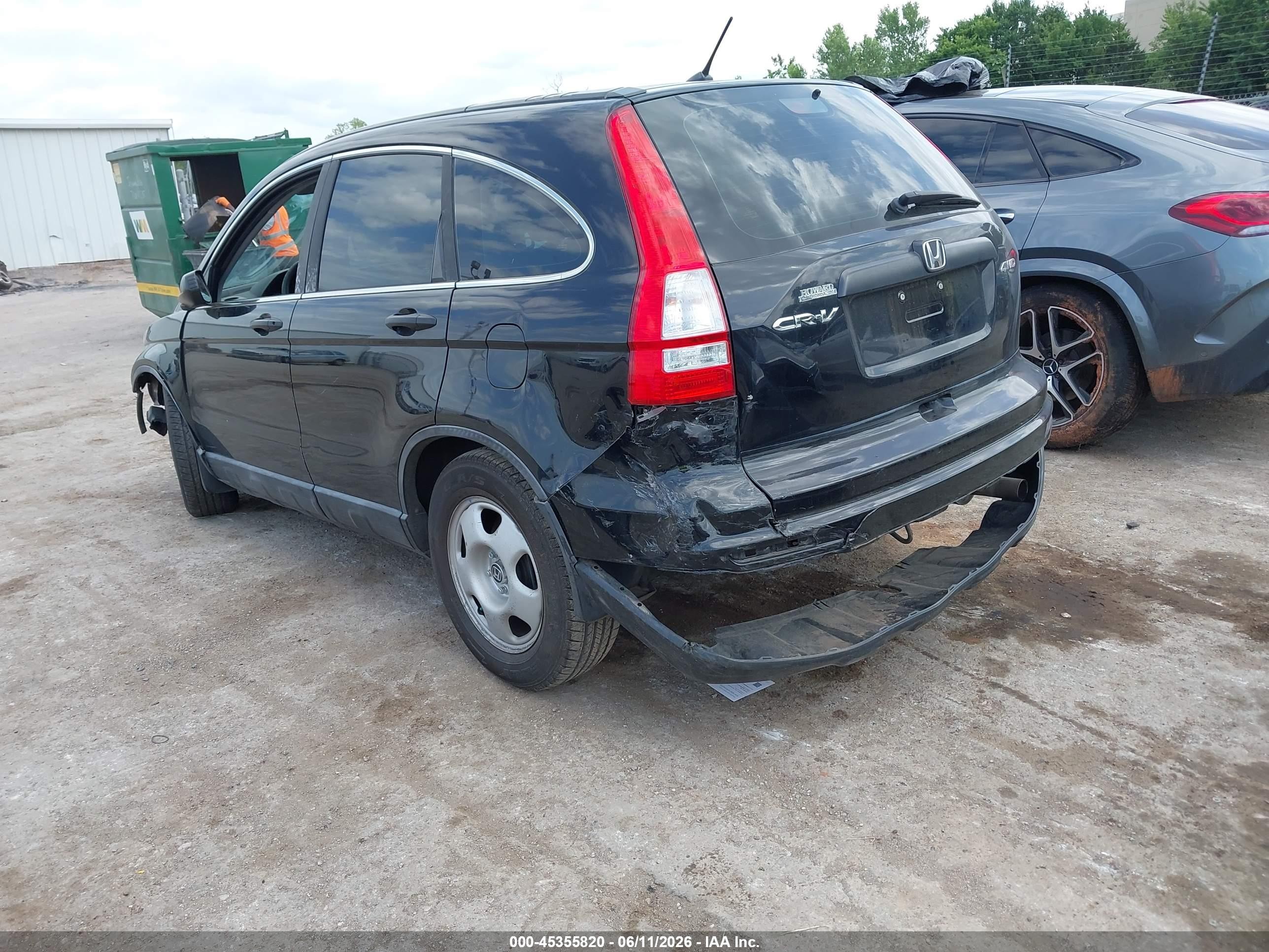 2011 Honda Cr-v Lx Black vin: 5J6RE4H36BL119536