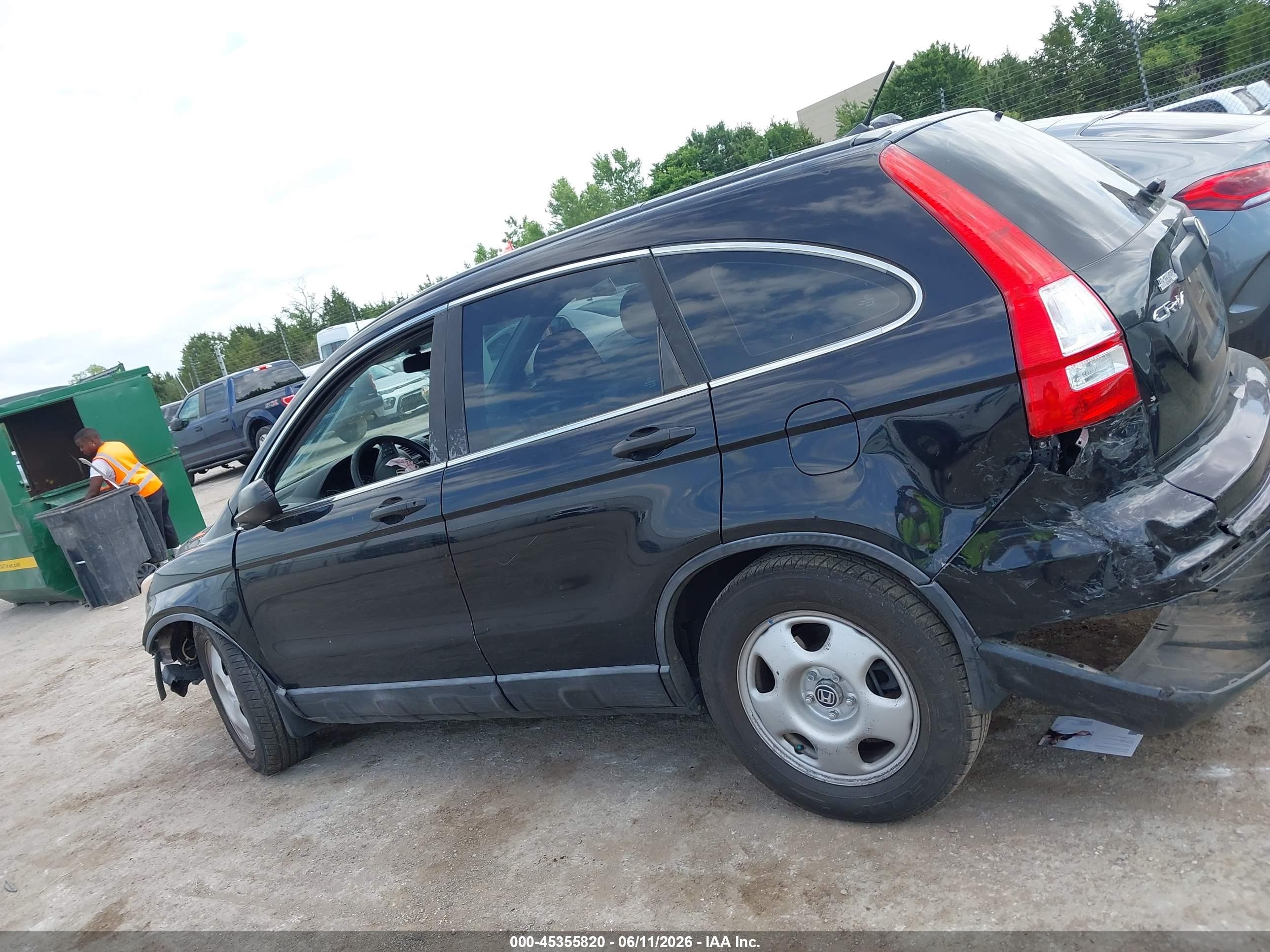 2011 Honda Cr-v Lx Black vin: 5J6RE4H36BL119536