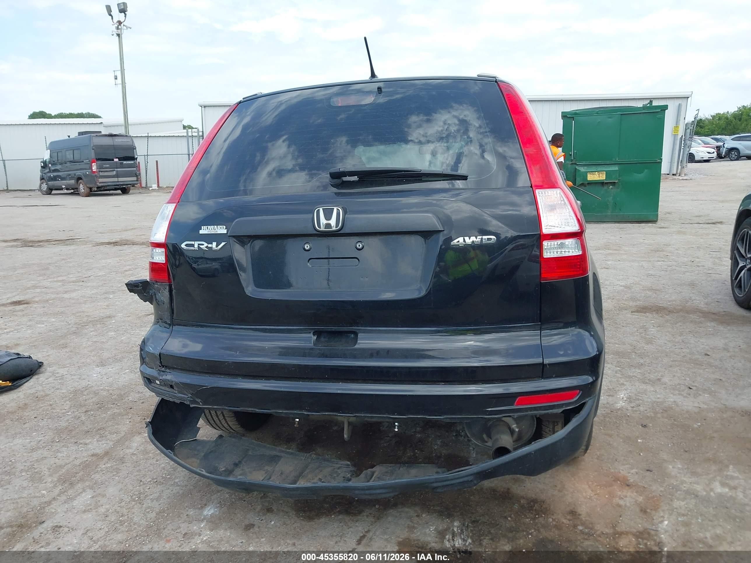 2011 Honda Cr-v Lx Black vin: 5J6RE4H36BL119536