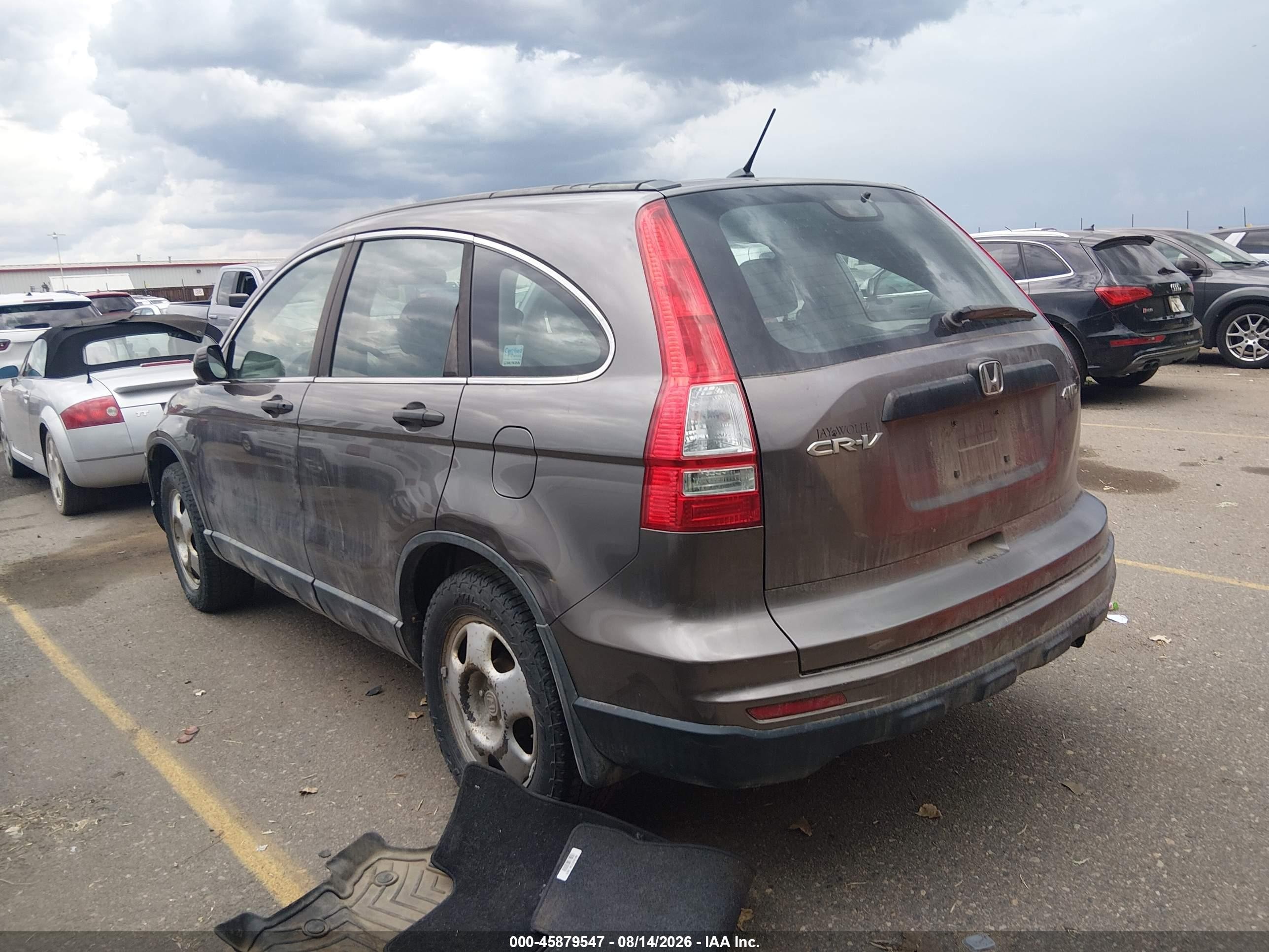 2010 Honda Cr-v Lx Gray vin: 5J6RE4H37AL085539