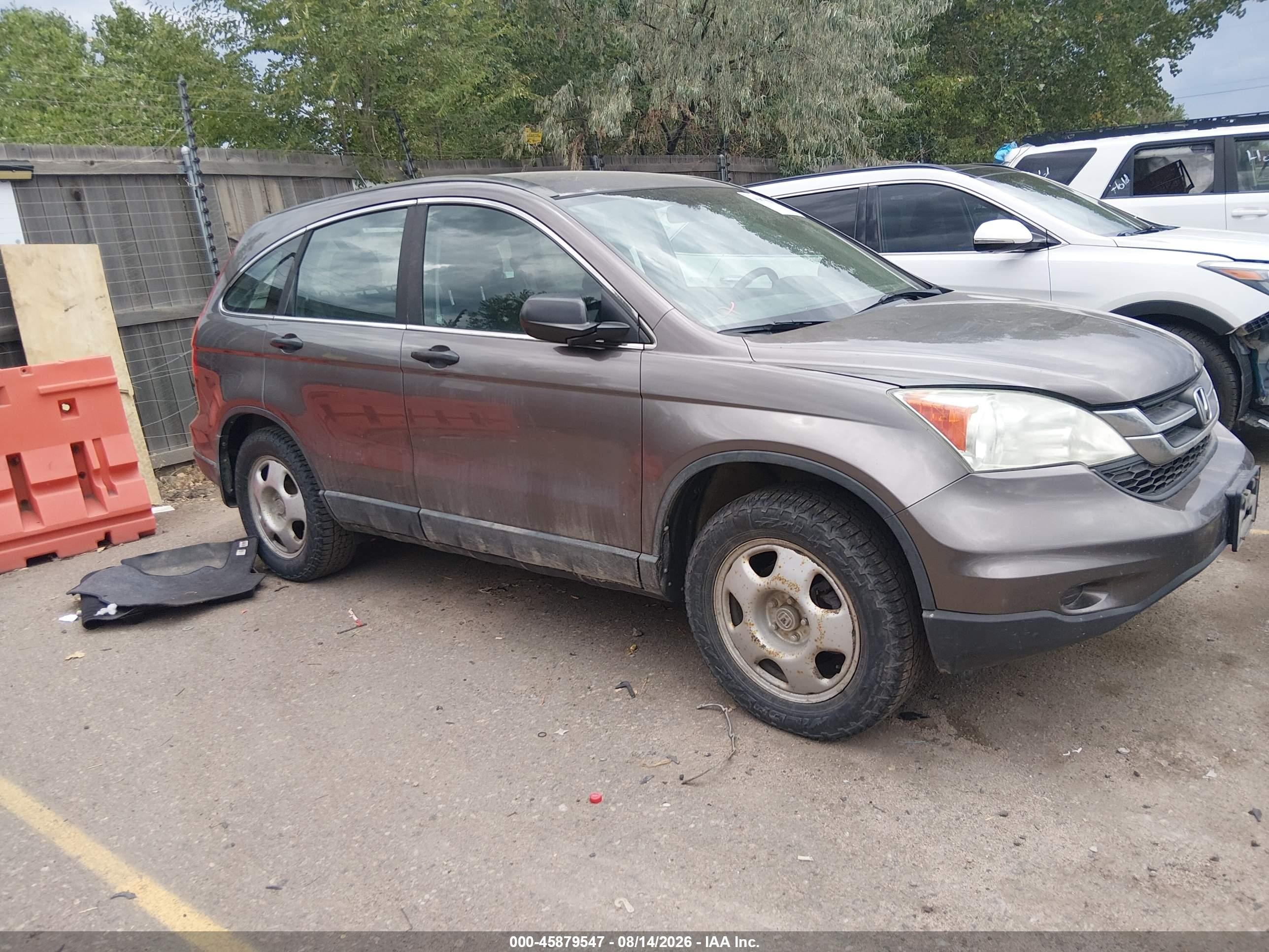 2010 Honda Cr-v Lx Gray vin: 5J6RE4H37AL085539