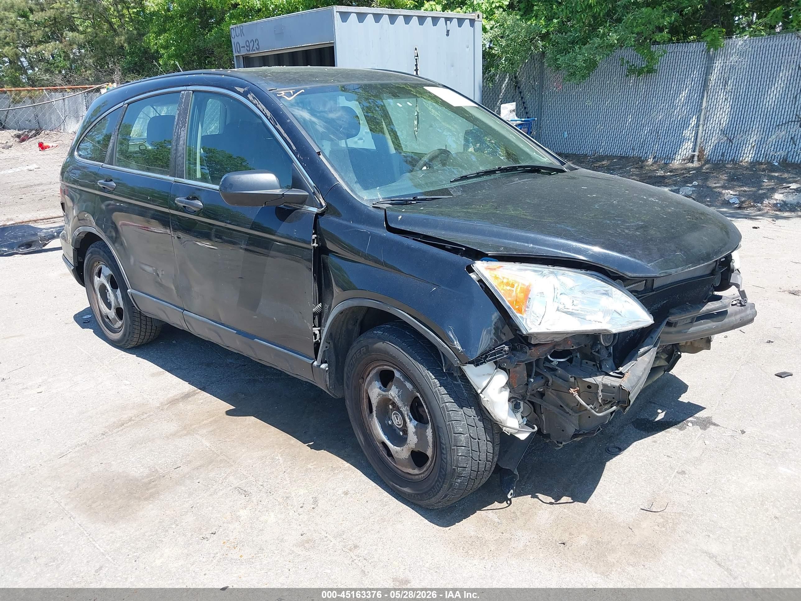 2010 Honda Cr-v Lx Black vin: 5J6RE4H37AL091650