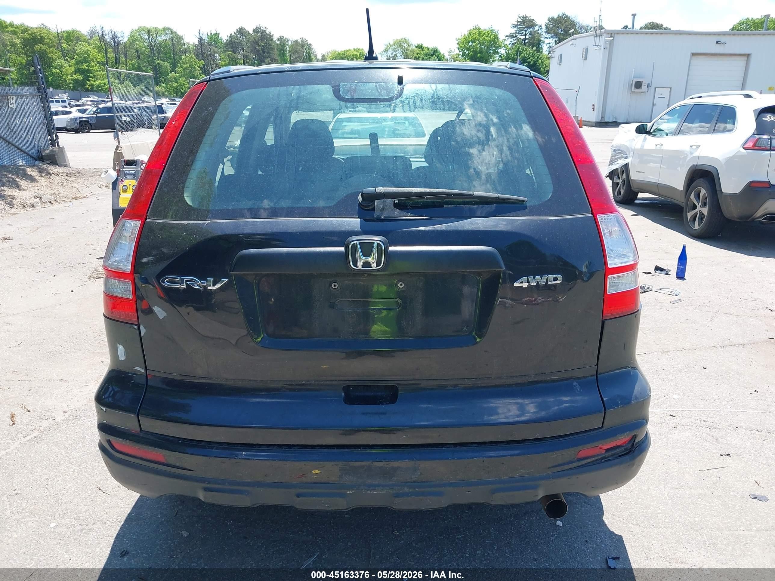 2010 Honda Cr-v Lx Black vin: 5J6RE4H37AL091650