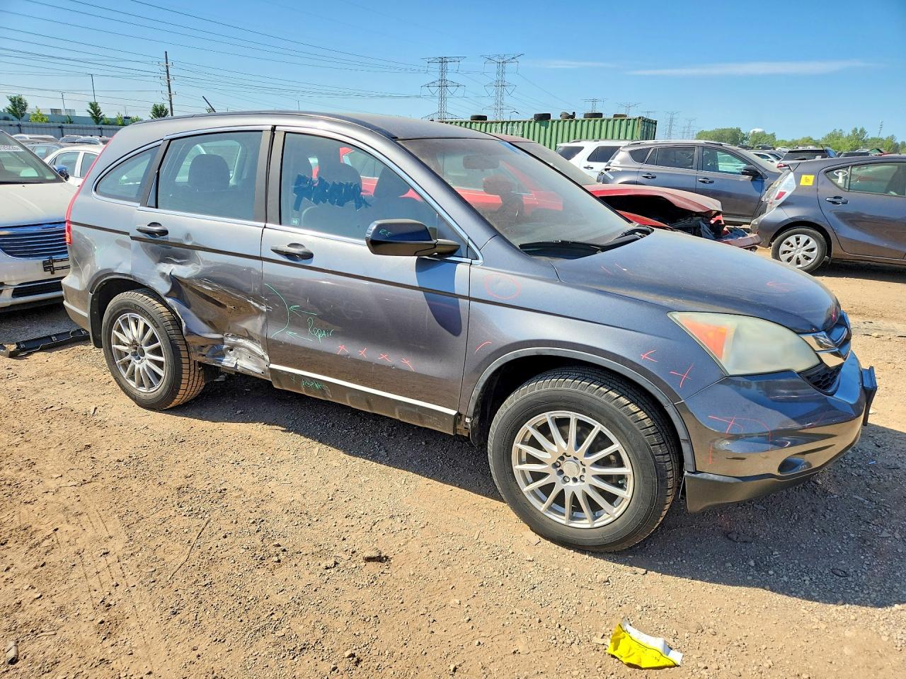 2011 Honda Cr-v Lx Gray vin: 5J6RE4H37BL030803