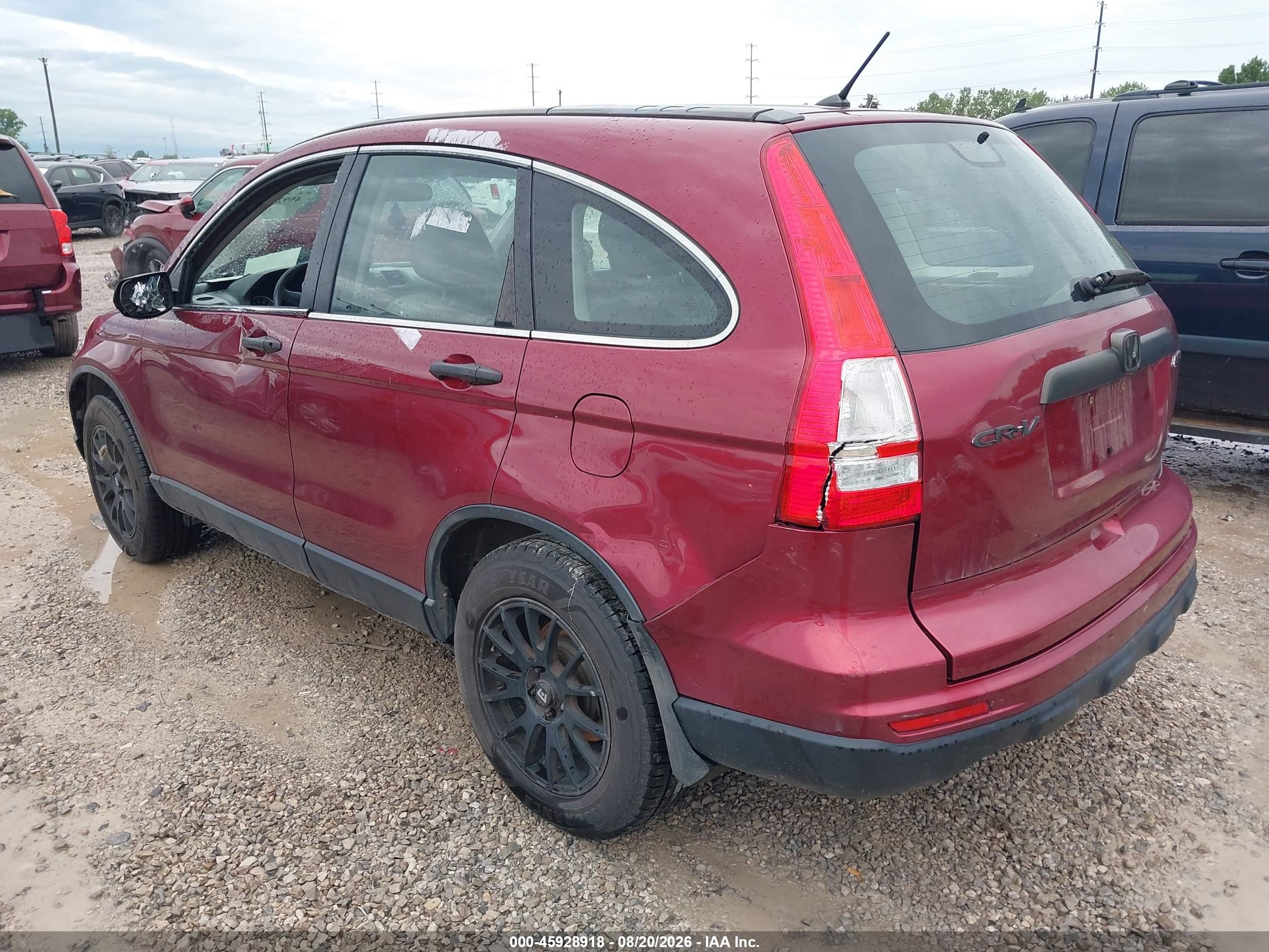 2011 Honda Cr-v Lx Red vin: 5J6RE4H37BL059394