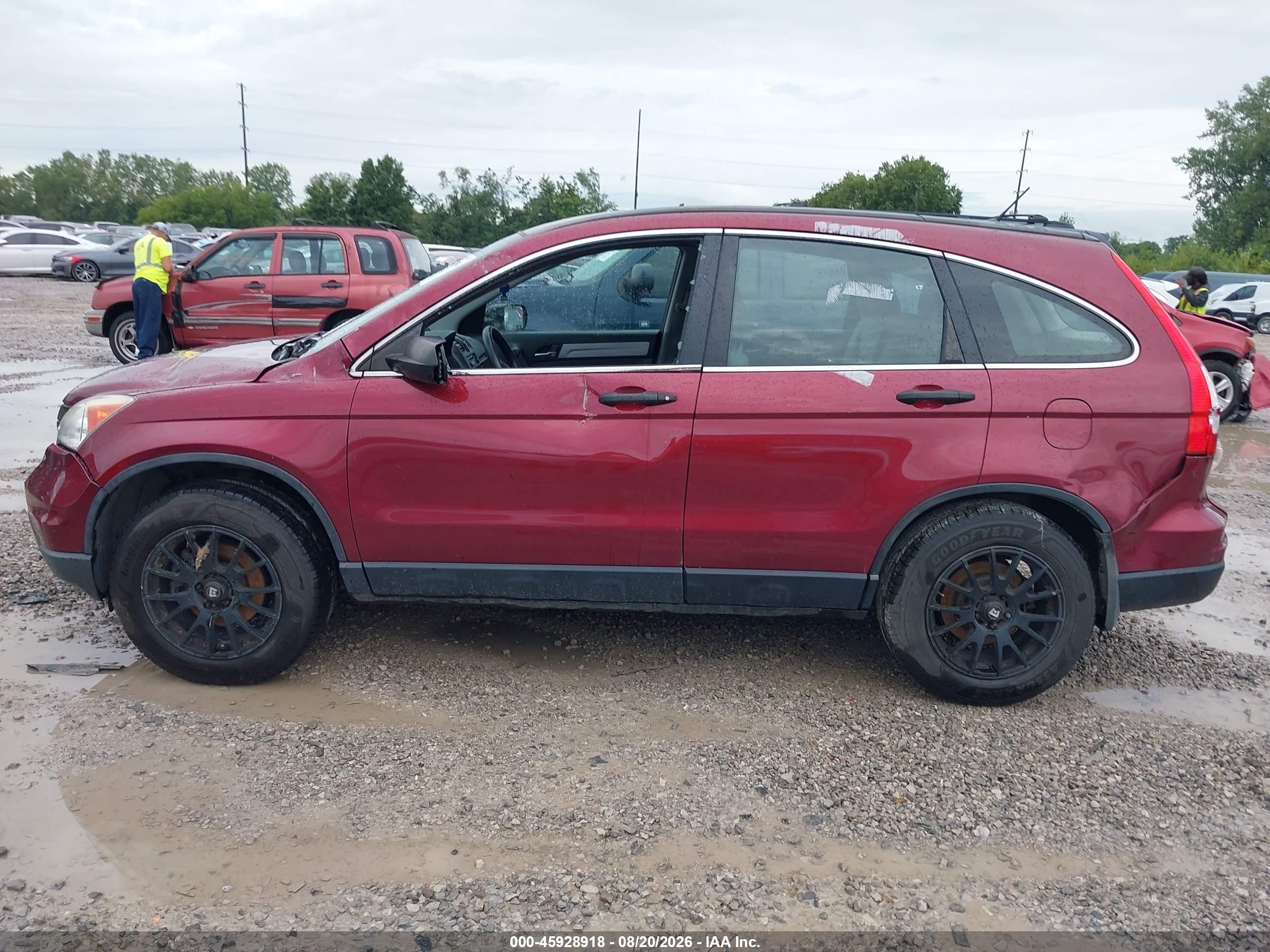 2011 Honda Cr-v Lx Red vin: 5J6RE4H37BL059394