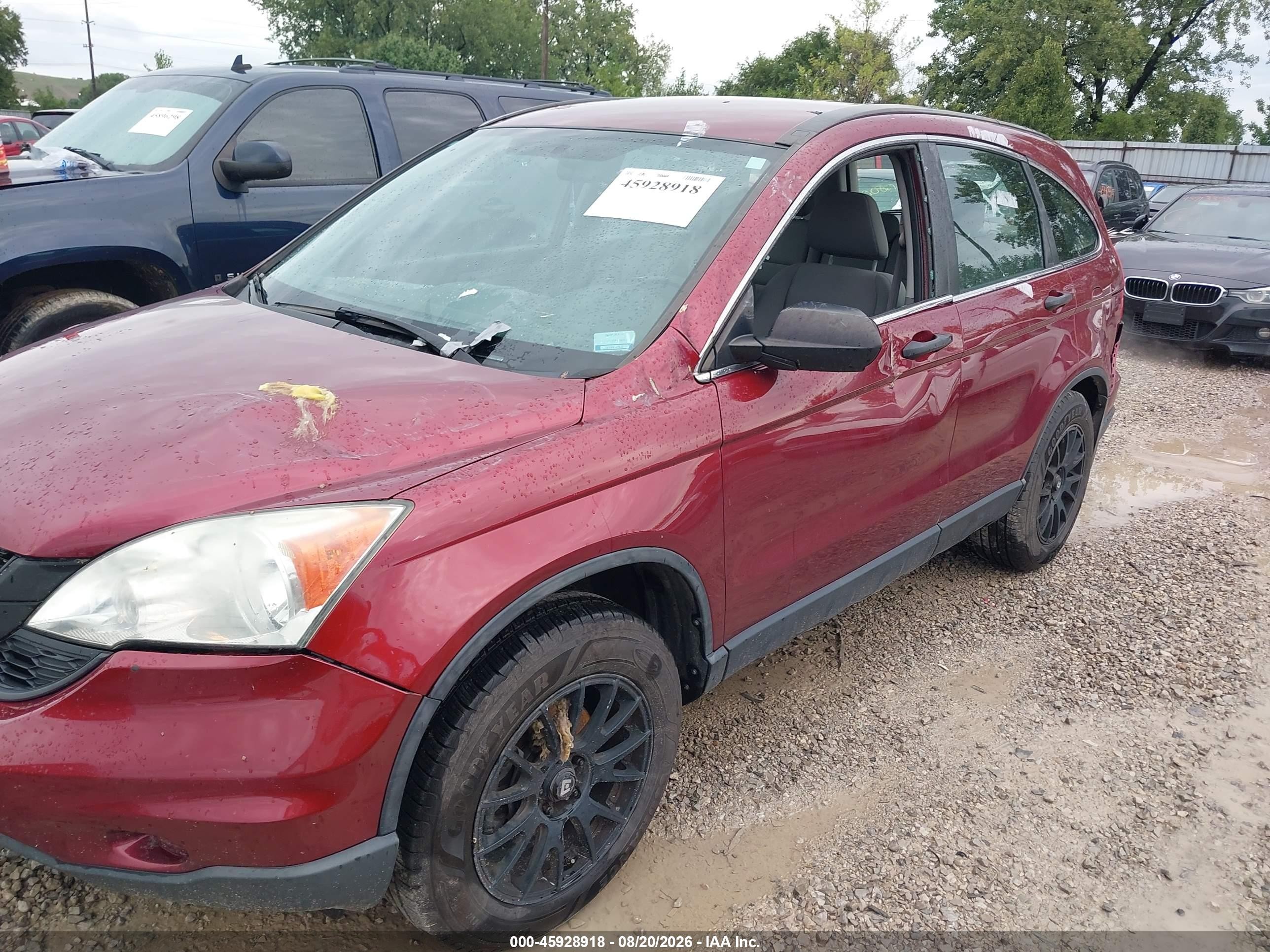2011 Honda Cr-v Lx Red vin: 5J6RE4H37BL059394
