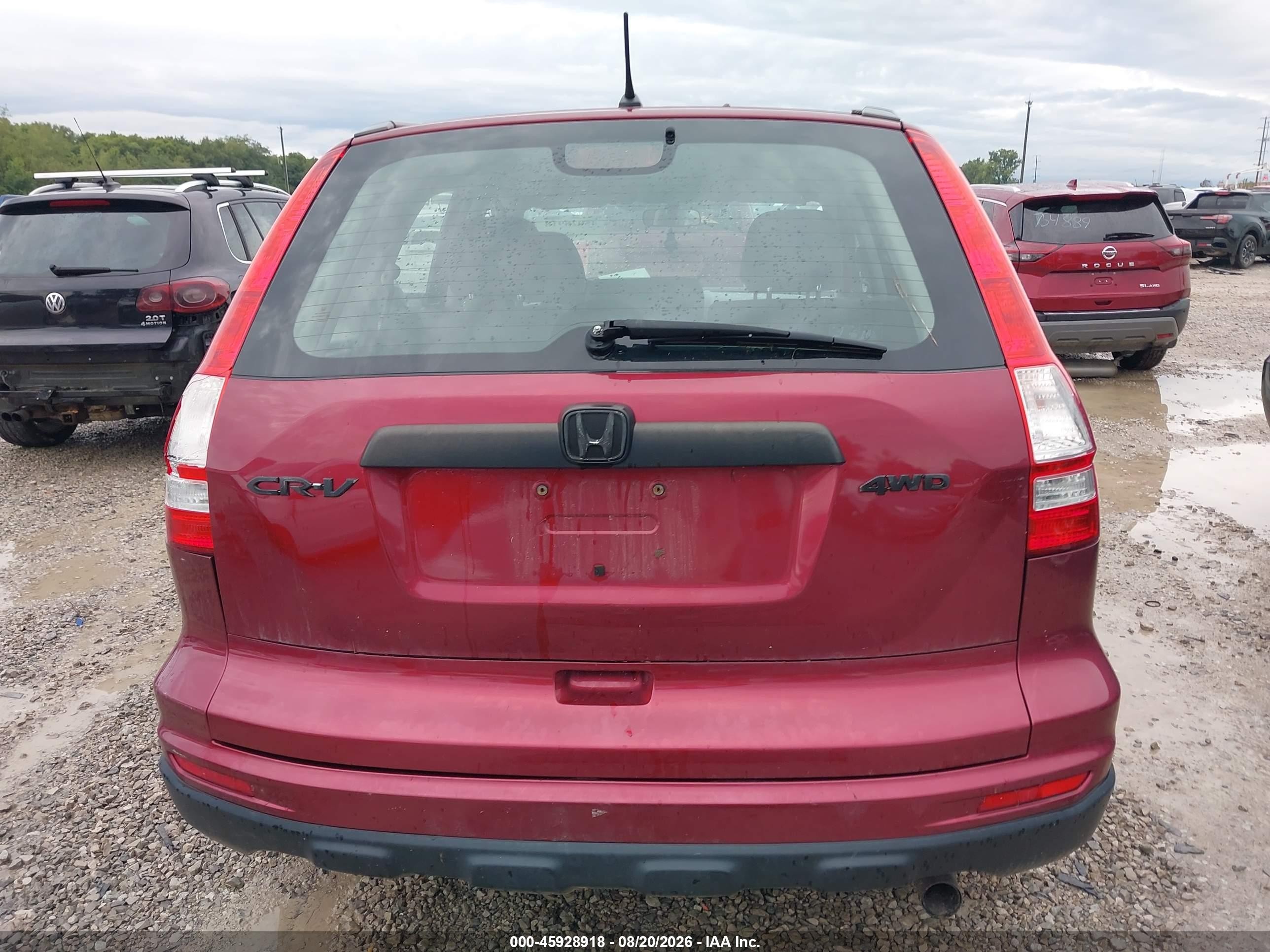 2011 Honda Cr-v Lx Red vin: 5J6RE4H37BL059394