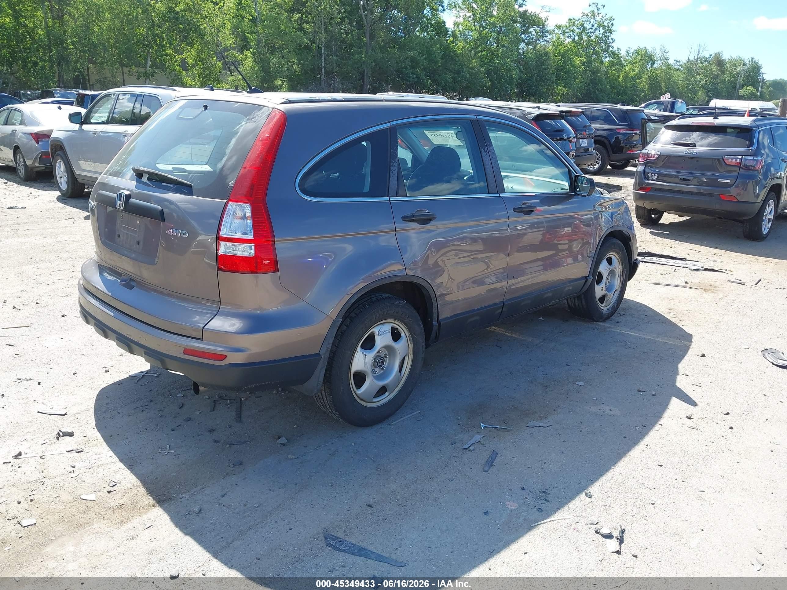 2011 Honda Cr-v Lx Gray vin: 5J6RE4H37BL109338