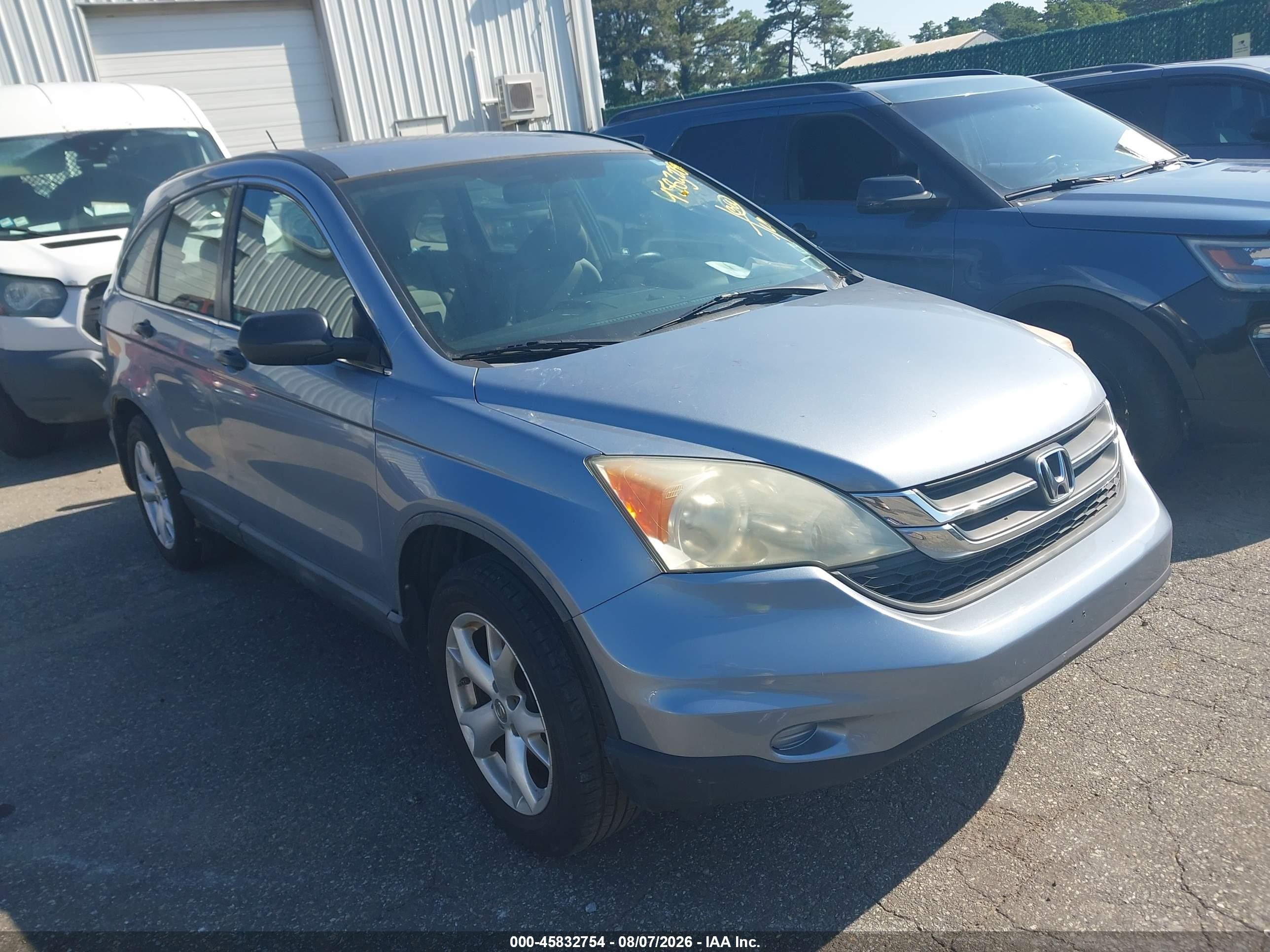 2010 Honda Cr-v Lx Blue vin: 5J6RE4H38AL003365