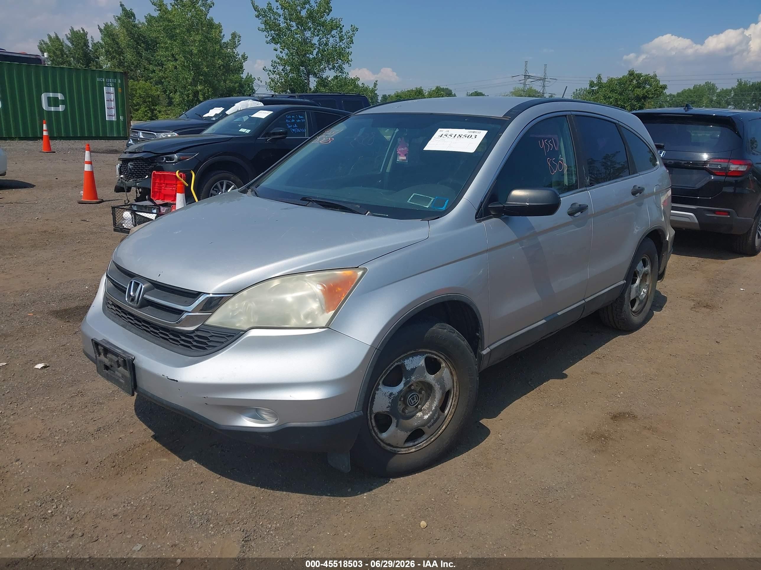 2010 Honda Cr-v Lx Silver vin: 5J6RE4H38AL017489