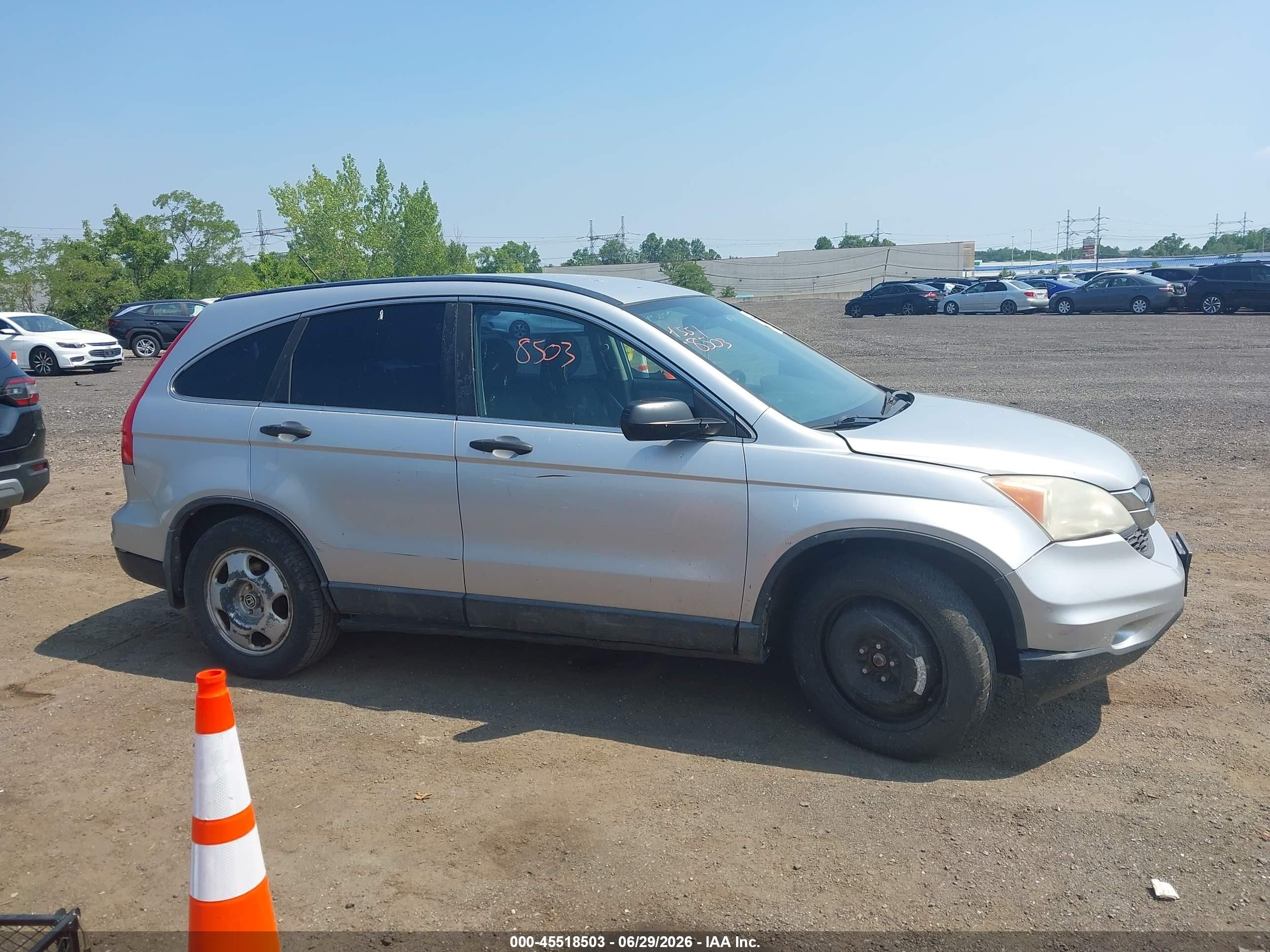 2010 Honda Cr-v Lx Silver vin: 5J6RE4H38AL017489