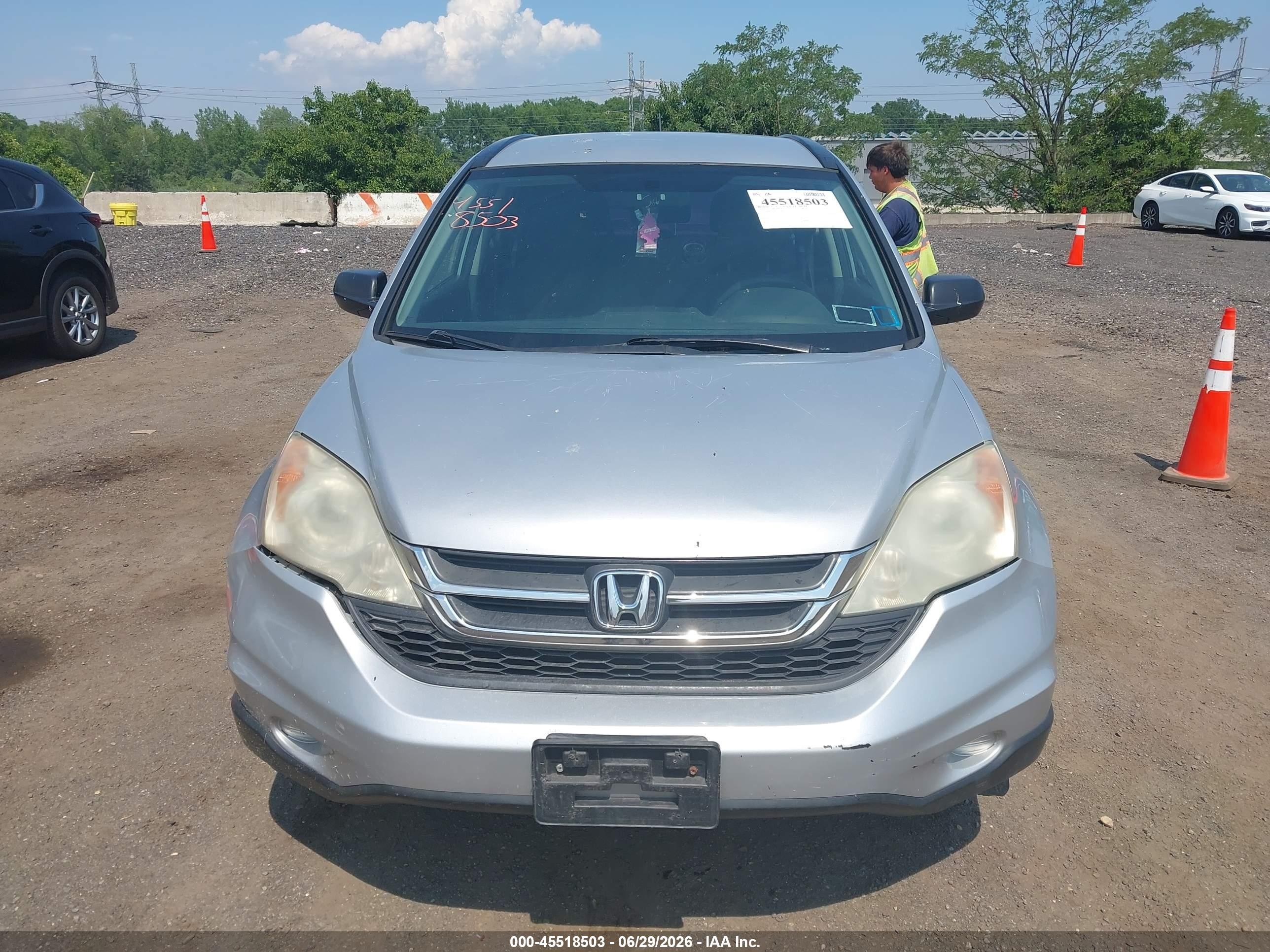 2010 Honda Cr-v Lx Silver vin: 5J6RE4H38AL017489