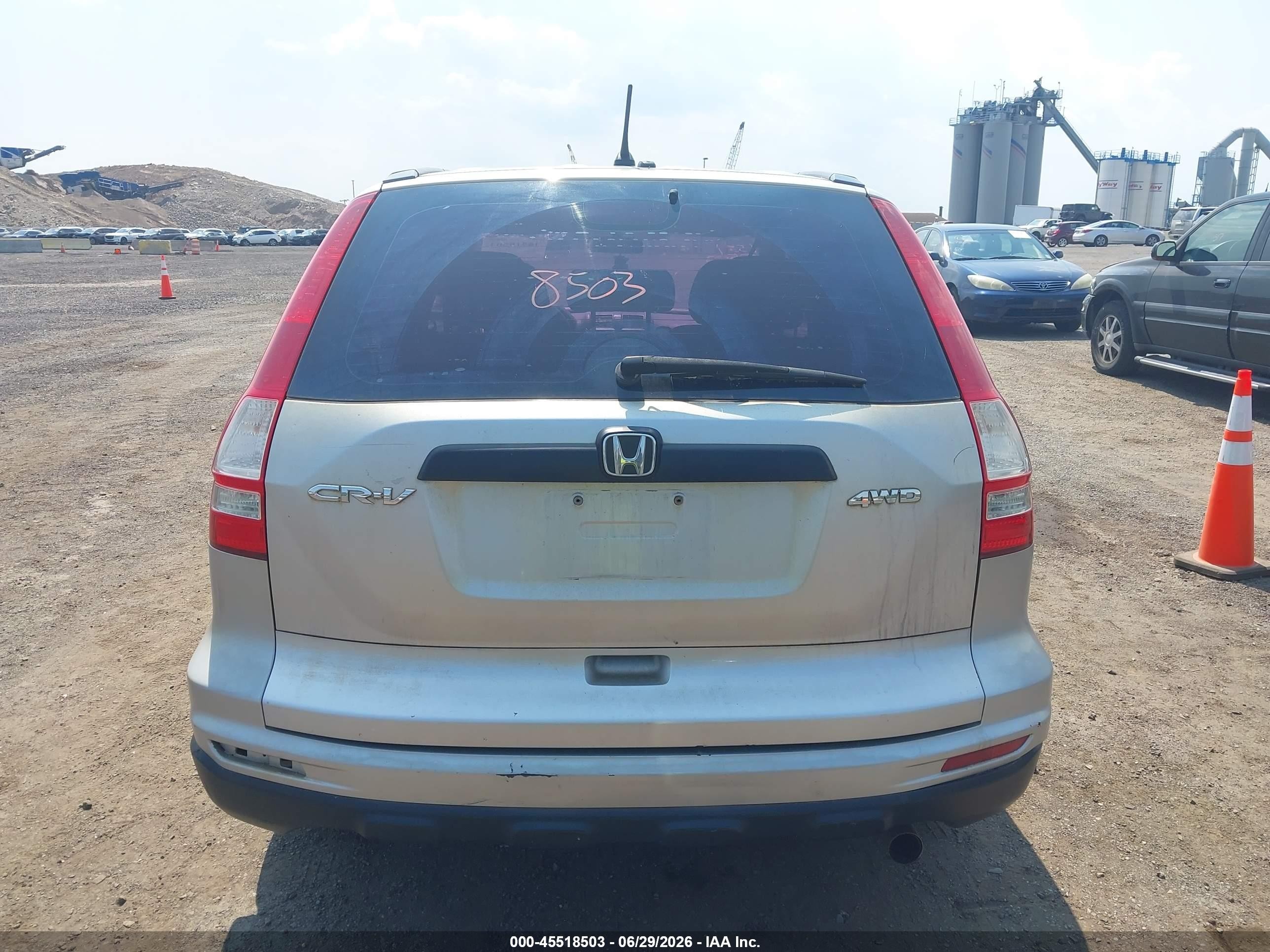 2010 Honda Cr-v Lx Silver vin: 5J6RE4H38AL017489