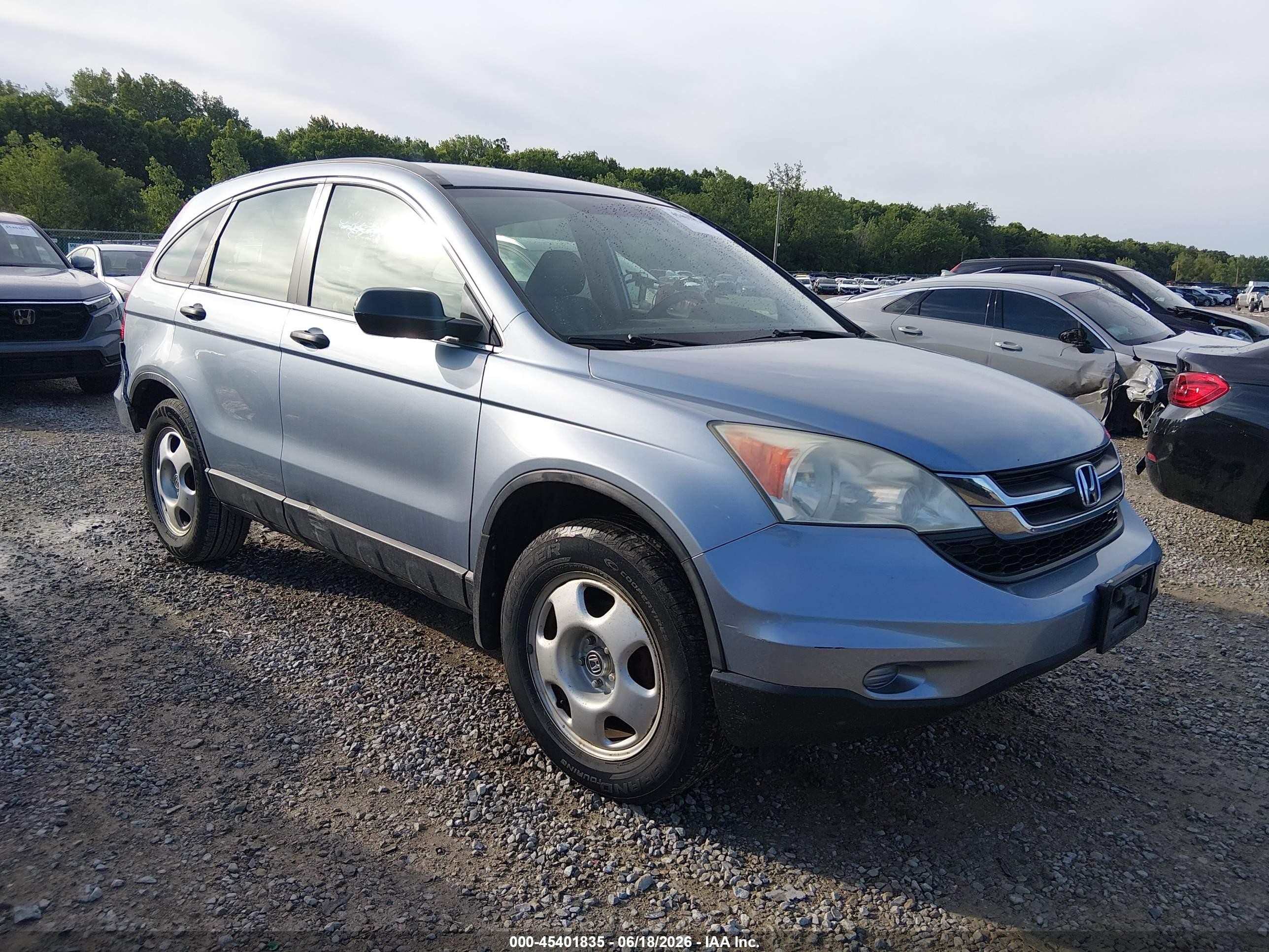 2010 Honda Cr-v Lx Light Blue vin: 5J6RE4H38AL028265