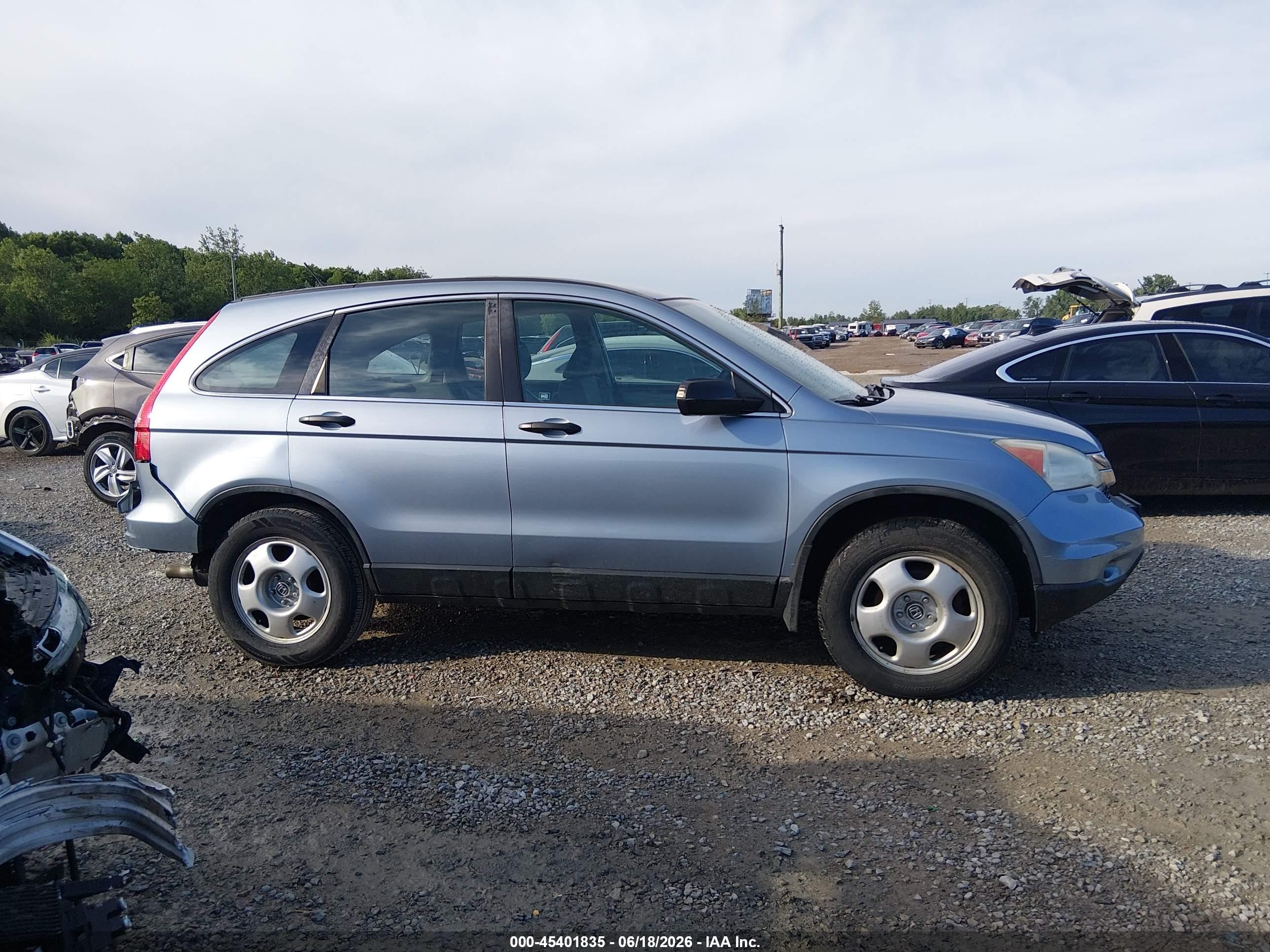 2010 Honda Cr-v Lx Light Blue vin: 5J6RE4H38AL028265