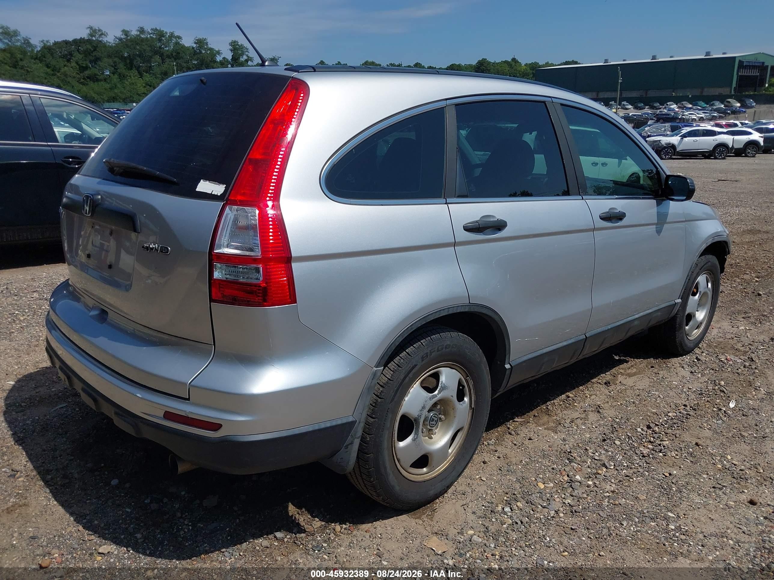 2010 Honda Cr-v Lx Gray vin: 5J6RE4H38AL035748